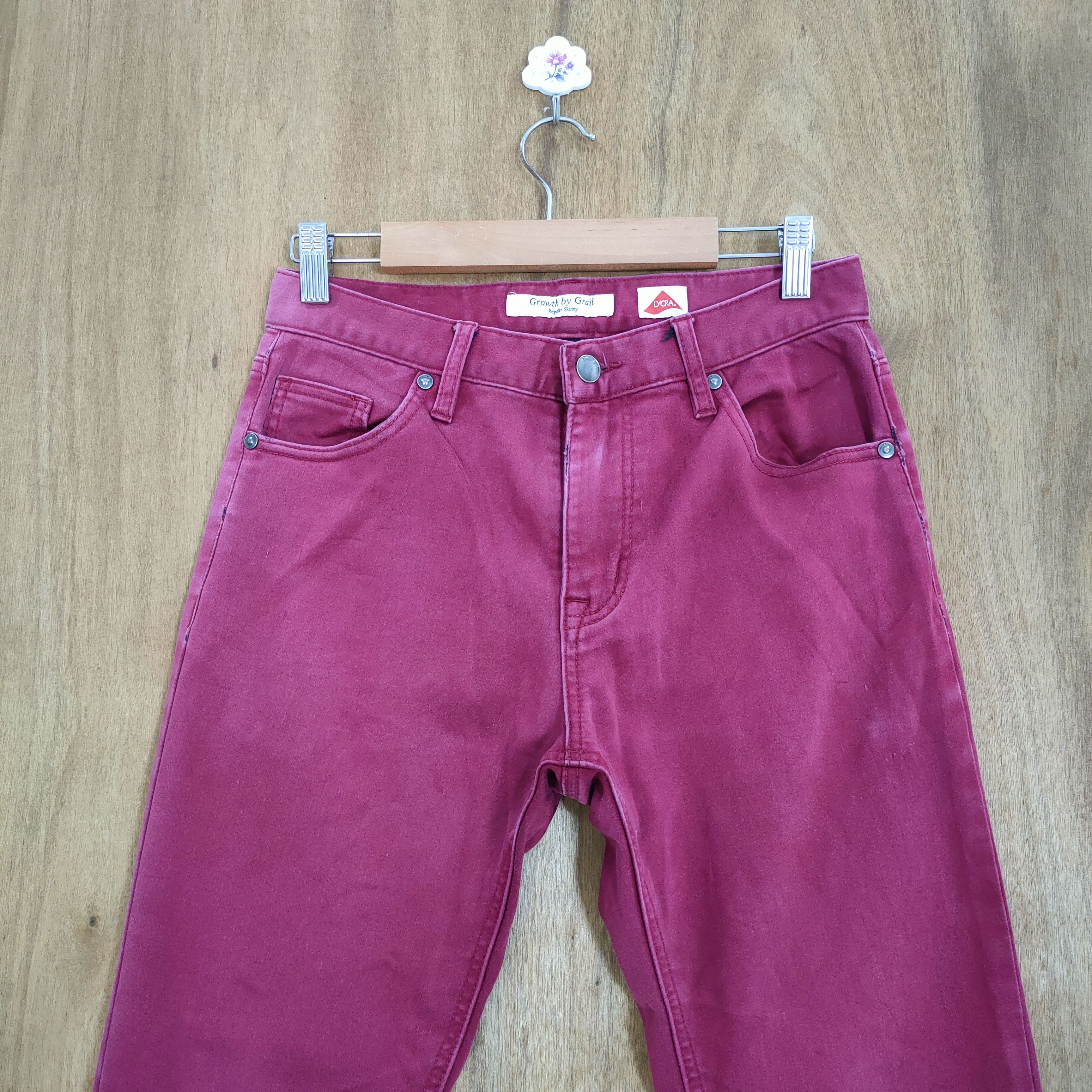 Grailed GROWTH BY GRAIL MAROON SKINNY PANTS Size US 28 / EU 44 - 2 Thumbnail