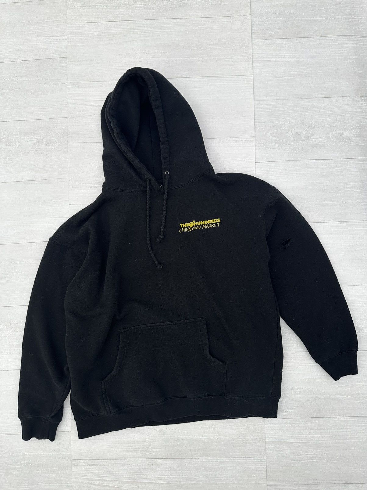 Market × The Hundreds The Hundreds x Chinatown Market Black Smiley Face Hoodie Size US XL / EU 56 / 4 - 3 Thumbnail
