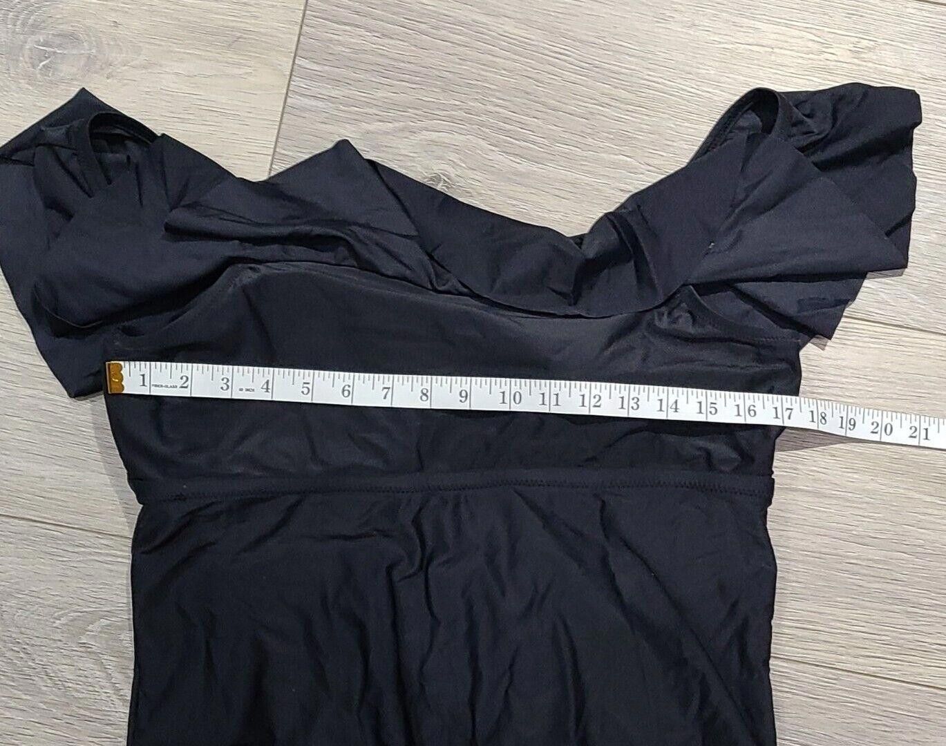 Designer Raisins curve plus swimwear 16w black off the shoulder one Size ONE SIZE - 5 Thumbnail