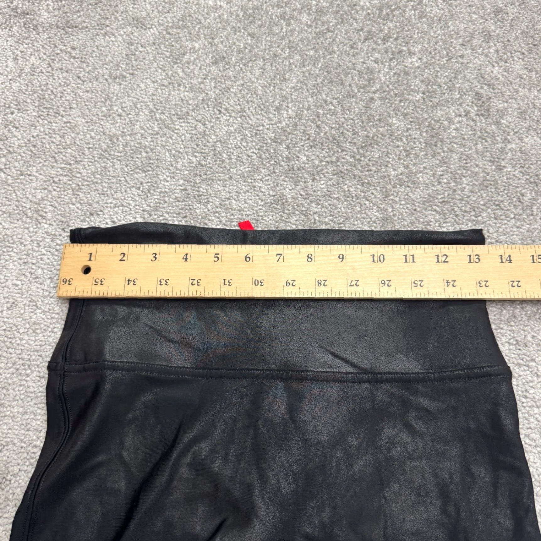 Spanx SPANX Leggings Shapewear Activewear Womens Large Black Faux Leather High Rise 26W 28Inseam Compression M/L Women's 90s Athleisure Size 36" / US 14 / IT 50 - 7 Thumbnail