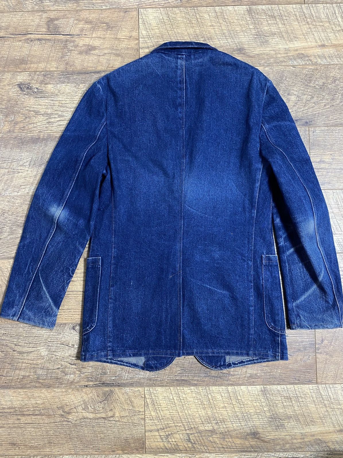Vintage Vintage Prvi Maj Pirot Denim Blazer Yugoslavia Chore Coat Size 48L - 5 Thumbnail