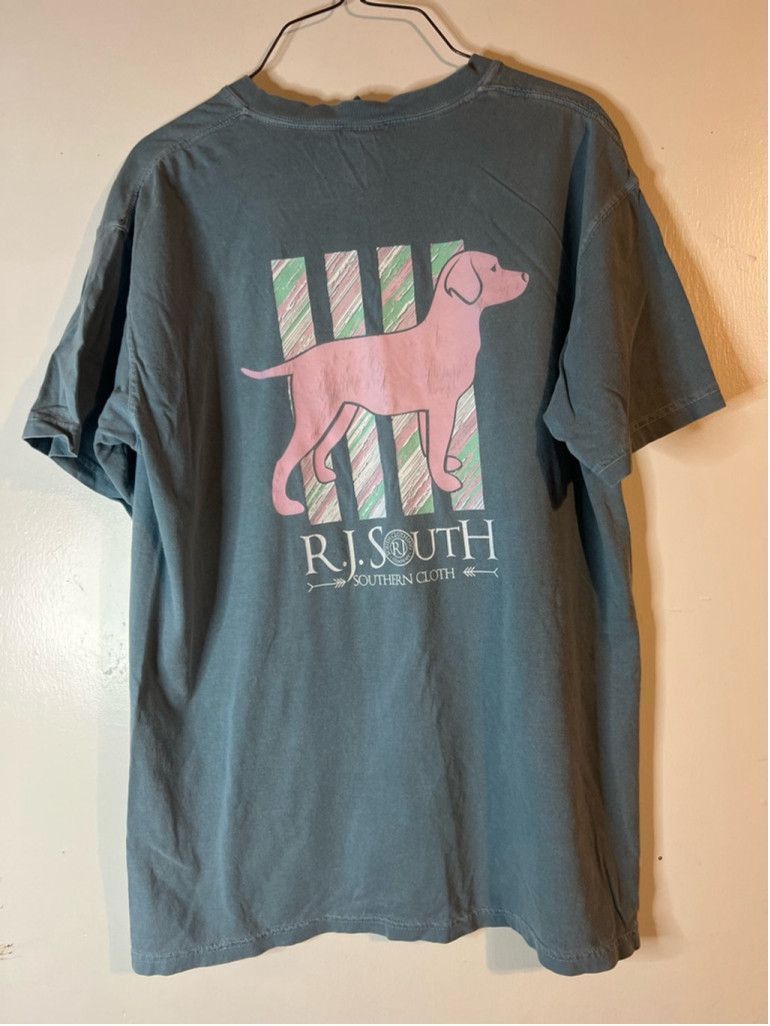 Comfort Colors Men's Comfort Colors T-Shirt Size M Blue Gray Dog Graphic Size L / US 10 / IT 46 - 2 Thumbnail