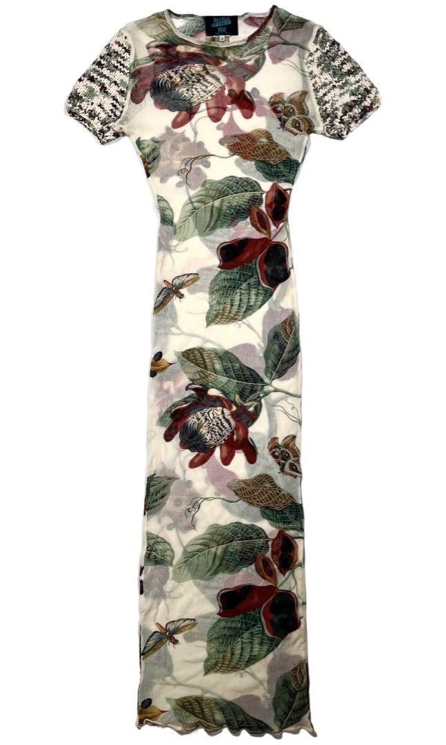 Jean Paul Gaultier RARE 1993 Jean Paul Gaultier mesh floral print dress Size M / US 6-8 / IT 42-44 - 1 Thumbnail