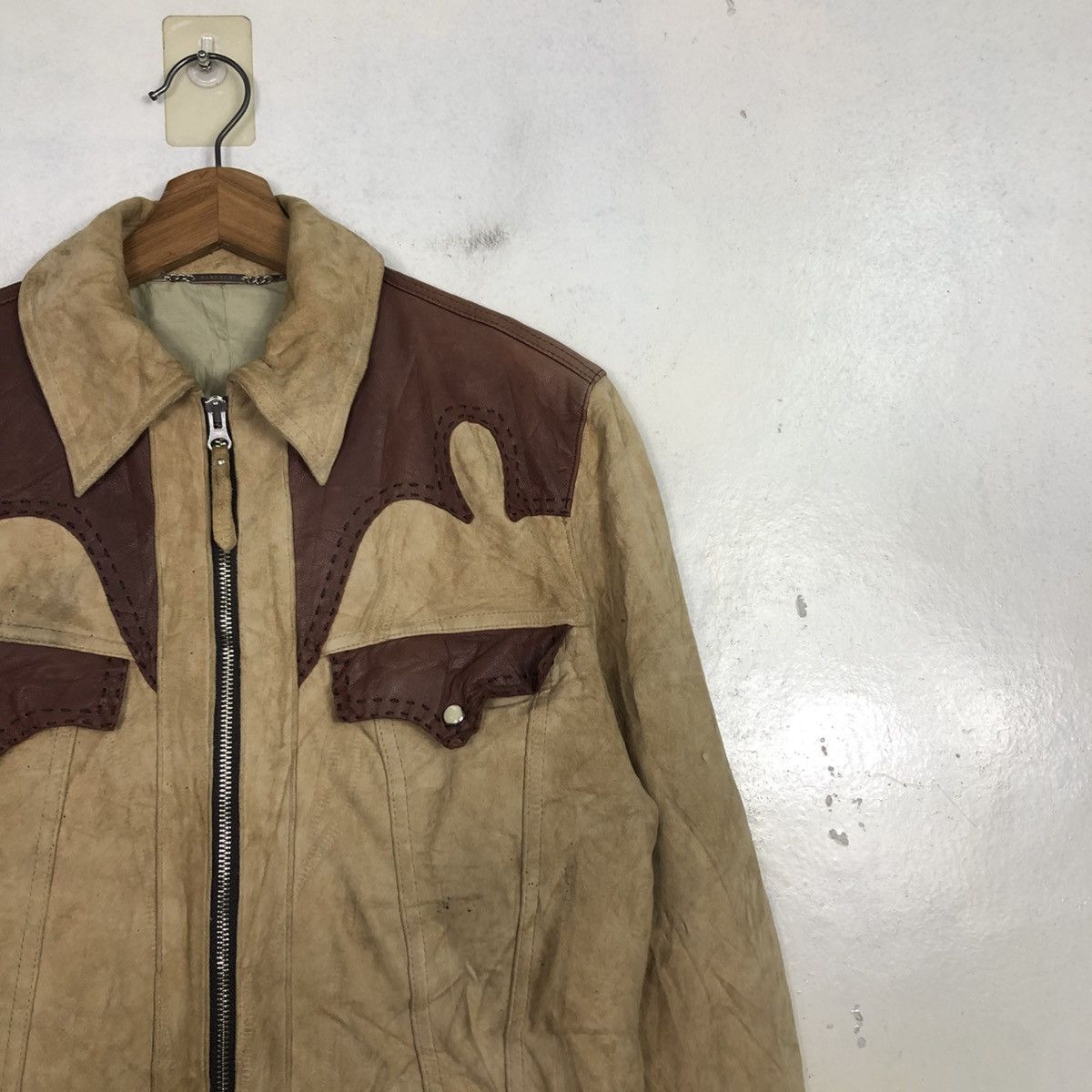 Hysteric Glamour 💥VINTAGE SUEDE LEATHER JACKET WESTERN SABI SABI BIKER Size US S / EU 44-46 / 1 - 8 Thumbnail