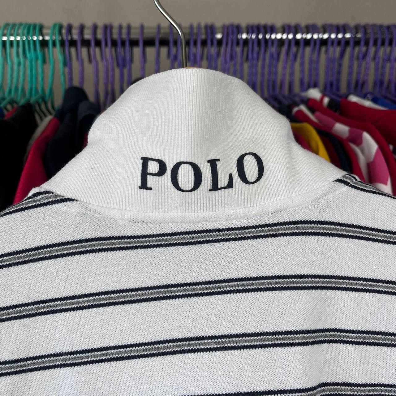 Polo Ralph Lauren Ralph Lauren Polo Golf White/Black Striped Polo Tshirt Size US L / EU 52-54 / 3 - 7 Thumbnail