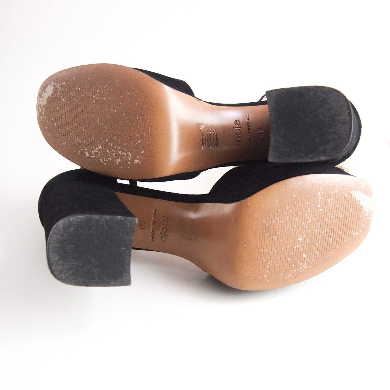 Maje Maje Platform Sandals Black Suede Size US 10 EU 40 Size US 10 / IT 40 - 7 Thumbnail