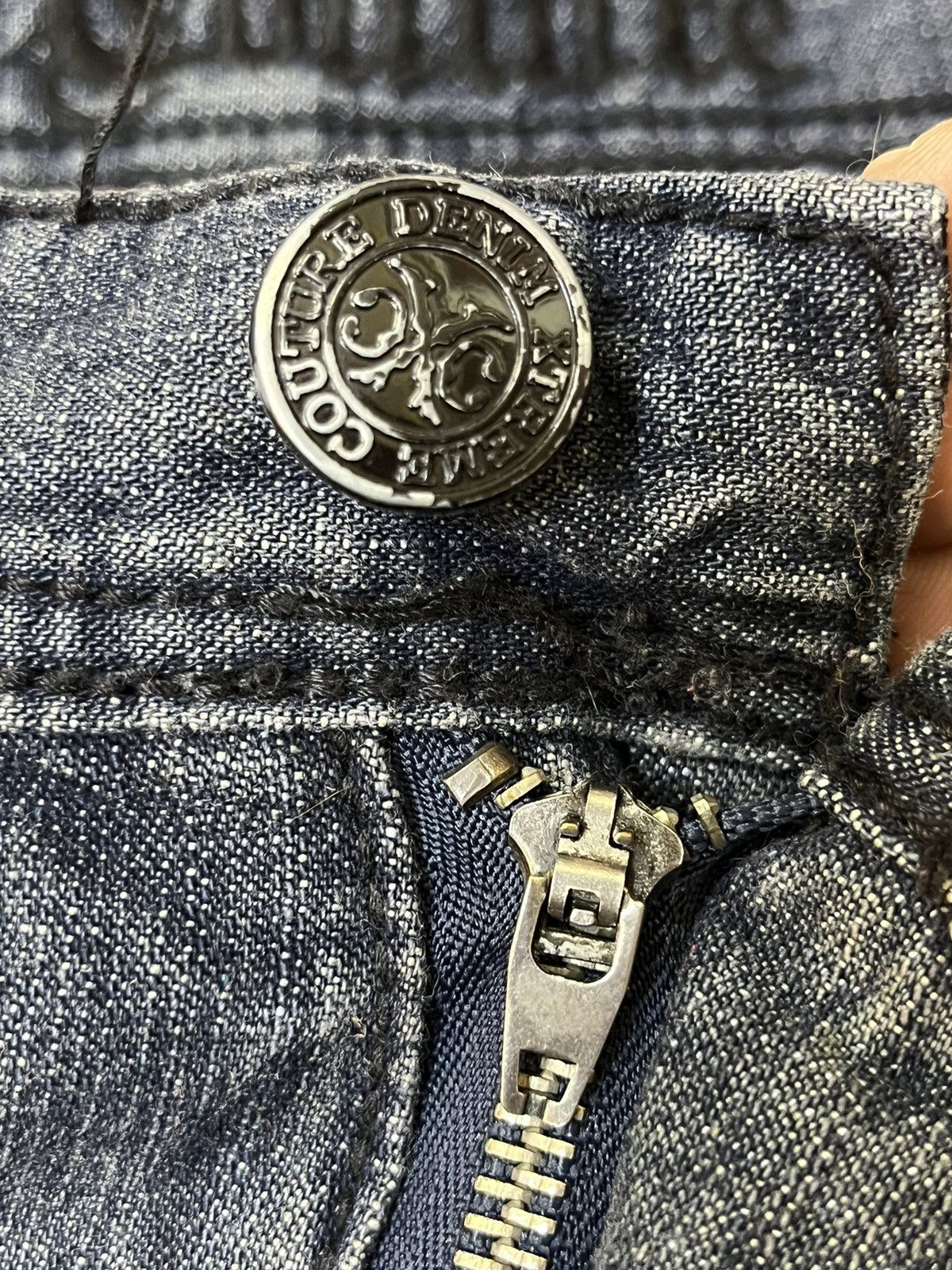 Japanese Brand JAPANESE EXTREME COUTURE INSPIRED CHROME HEART FLARED JEANS Size US 34 / EU 50 - 12 Thumbnail