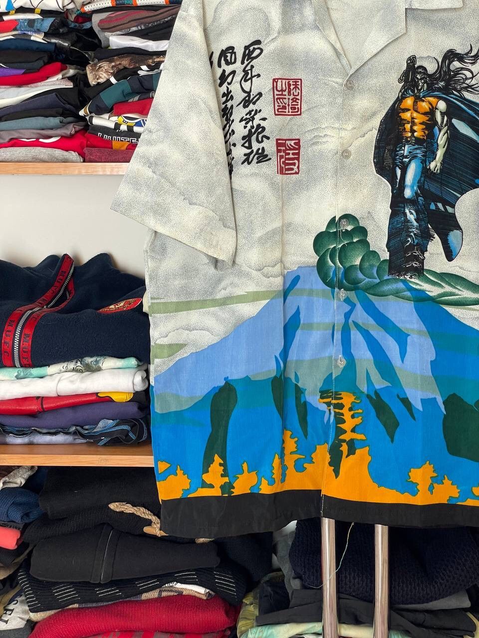 Other Vintage 90s Man’s Crazy Japan Dragon Print Shirt Button Up Size US L / EU 52-54 / 3 - 5 Thumbnail