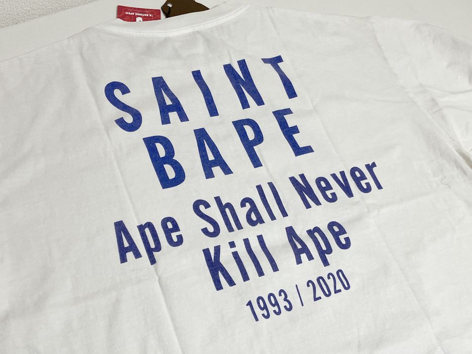 Bape SAINT Mxxxxxx Michael bape APE SKULL TEE shirt new XL | Grailed
