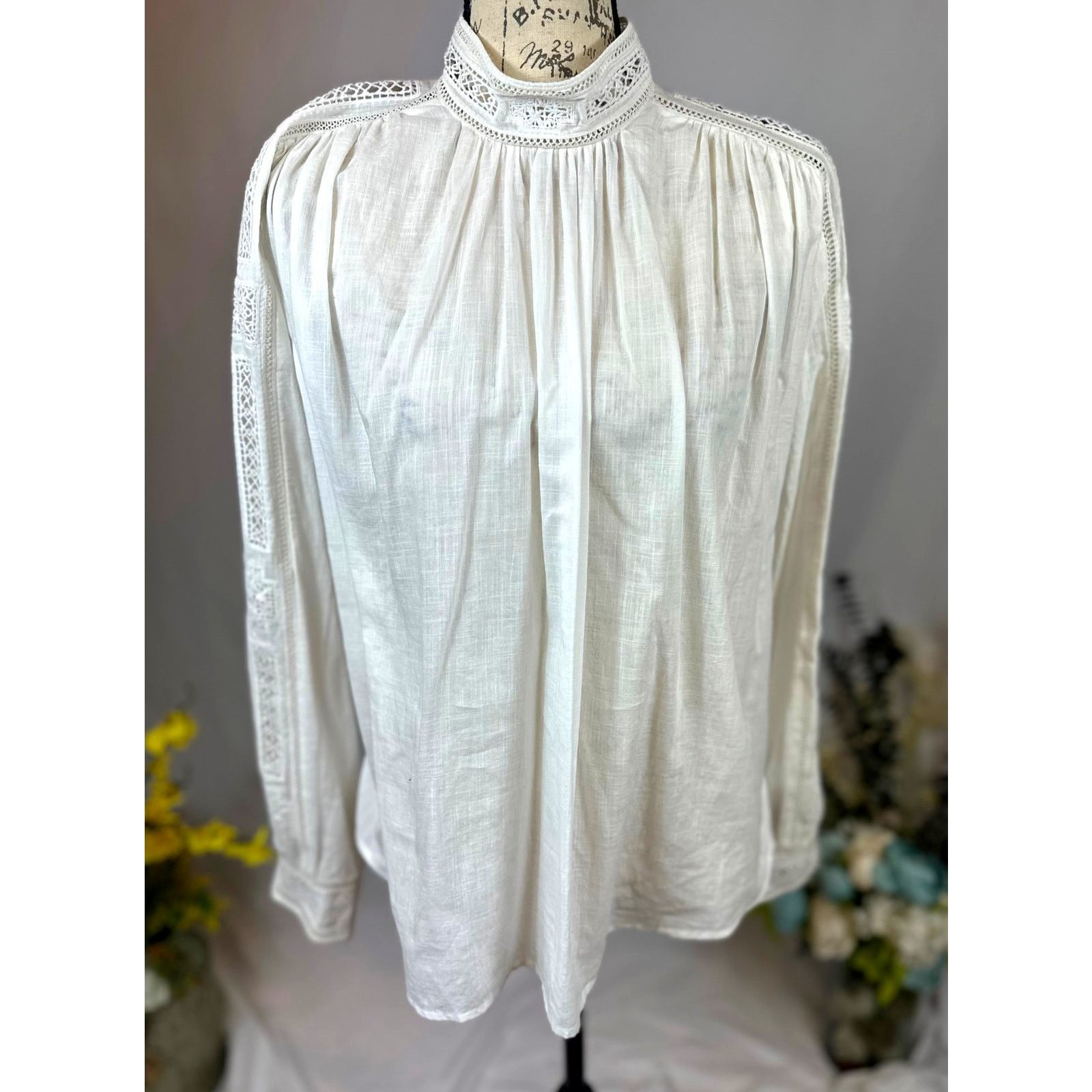 Zadig & Voltaire Zadig & Voltaire Teddy Eyelet Trim Blouse Judo M Size M / US 6-8 / IT 42-44 - 7 Thumbnail