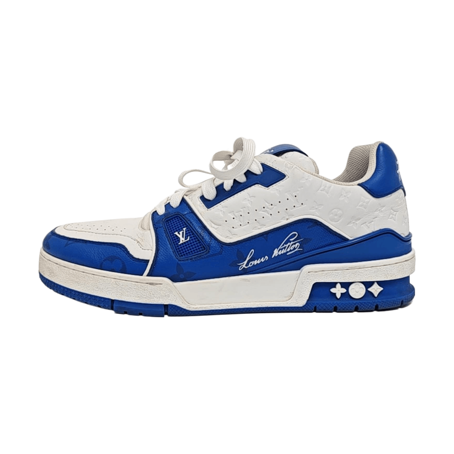 Louis Vuitton Louis Vuitton Blue Monogram Trainer Sneakers 40 Size US 7 / EU 40 - 1 Thumbnail