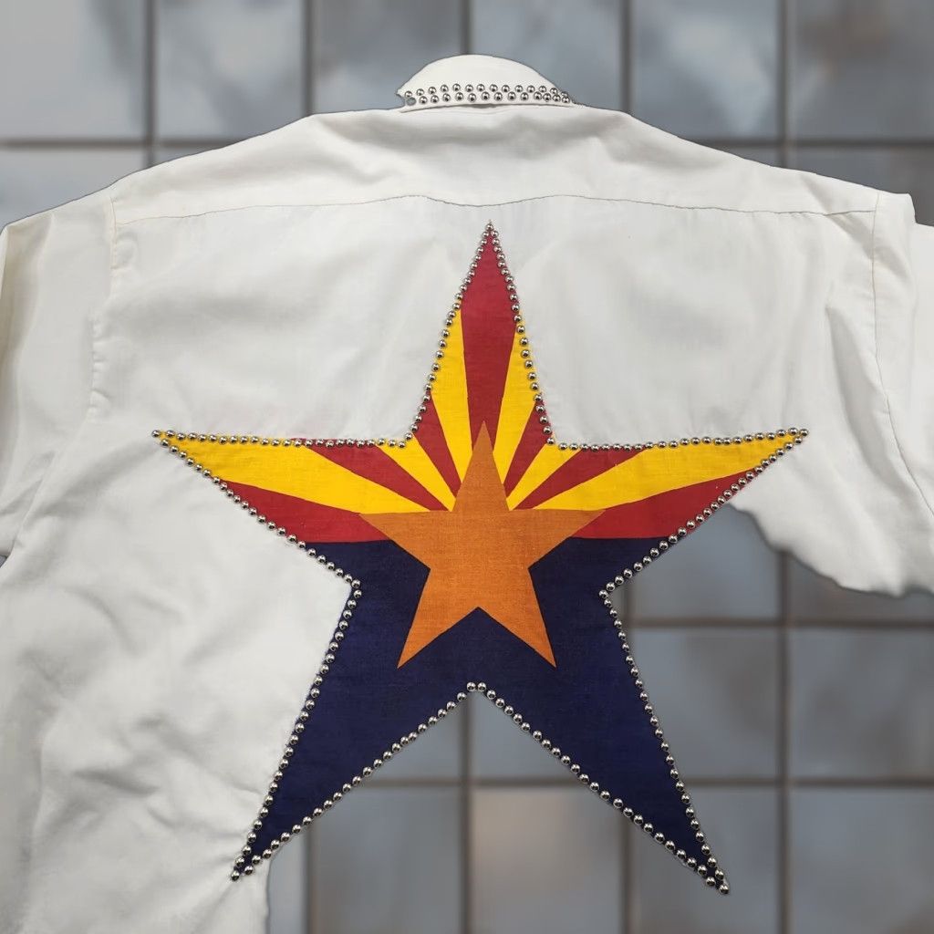 Vintage VINTAGE Haleman Shirt Mens S Western Arizona Star Cowboy 80s Shirt Mens S White Button-Up Long Sleeve Size US S / EU 44-46 / 1 - 1 Thumbnail
