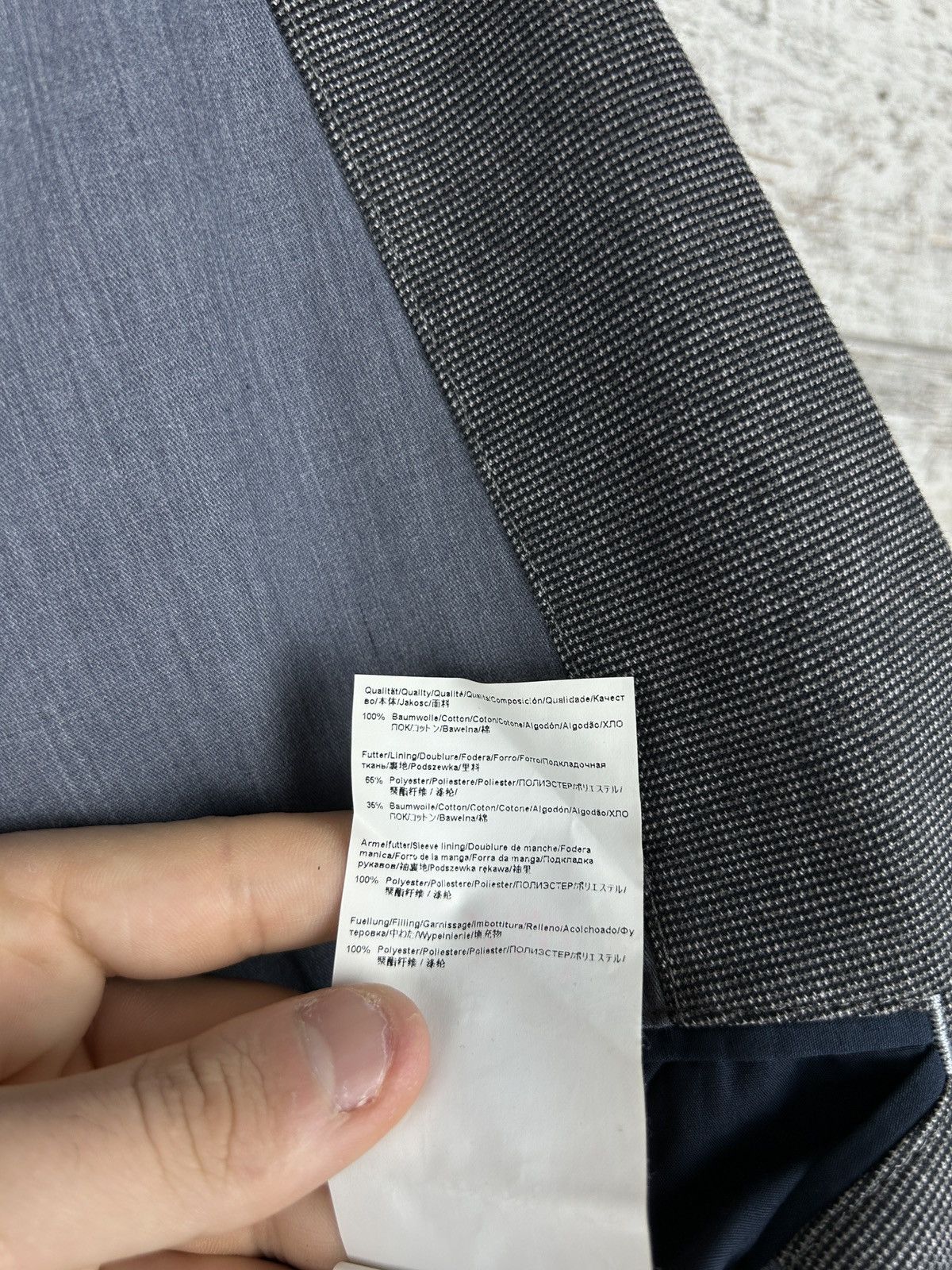 Hugo Boss × Vintage Mens Hugo Boss Blazer grey luxury jacket slim fit 42R / 52 Size 42R - 11 Thumbnail