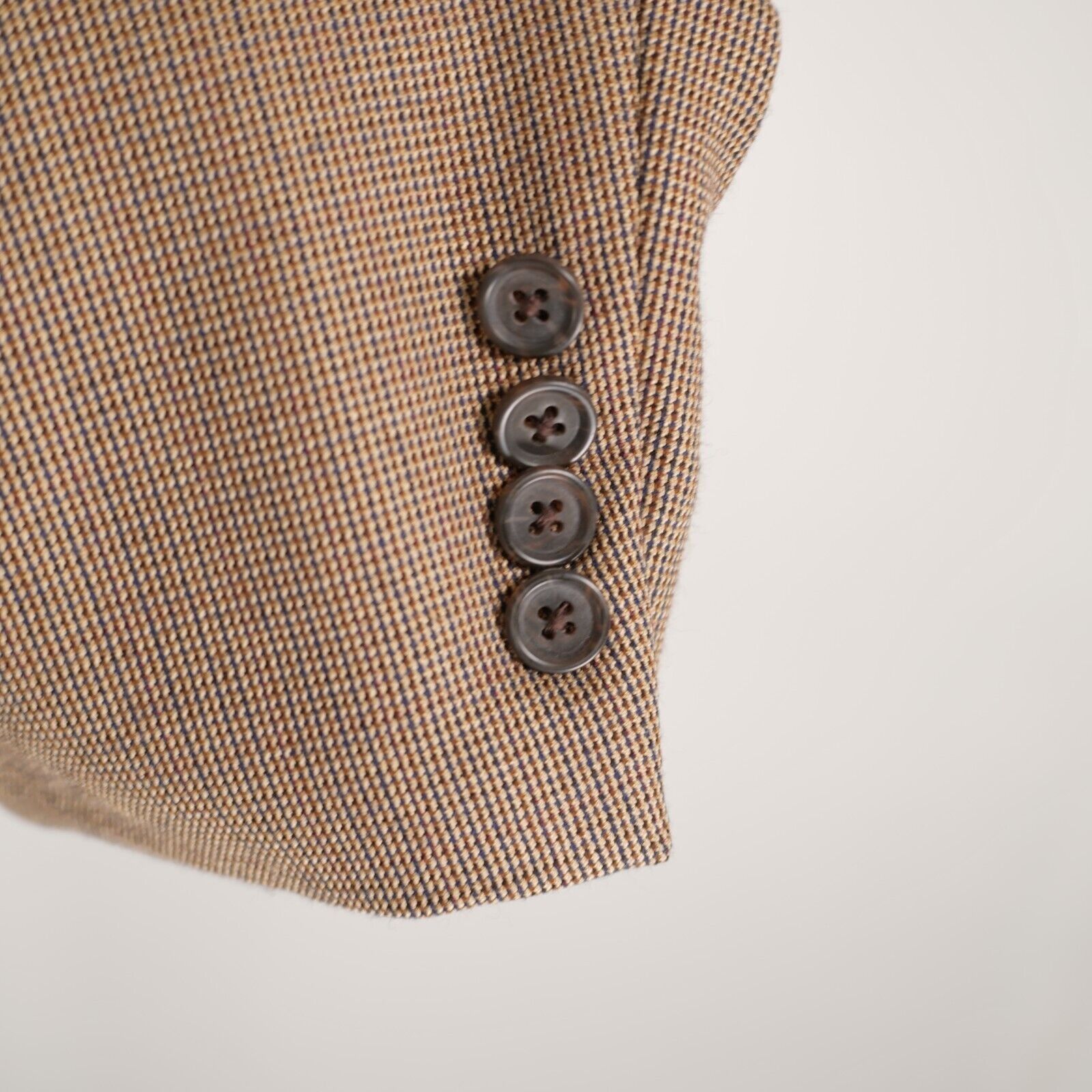 Lord & Taylor Nautica Lord & Taylor Brown Blue Check Silk Wool 3 Button Sp Size 42R - 3 Thumbnail