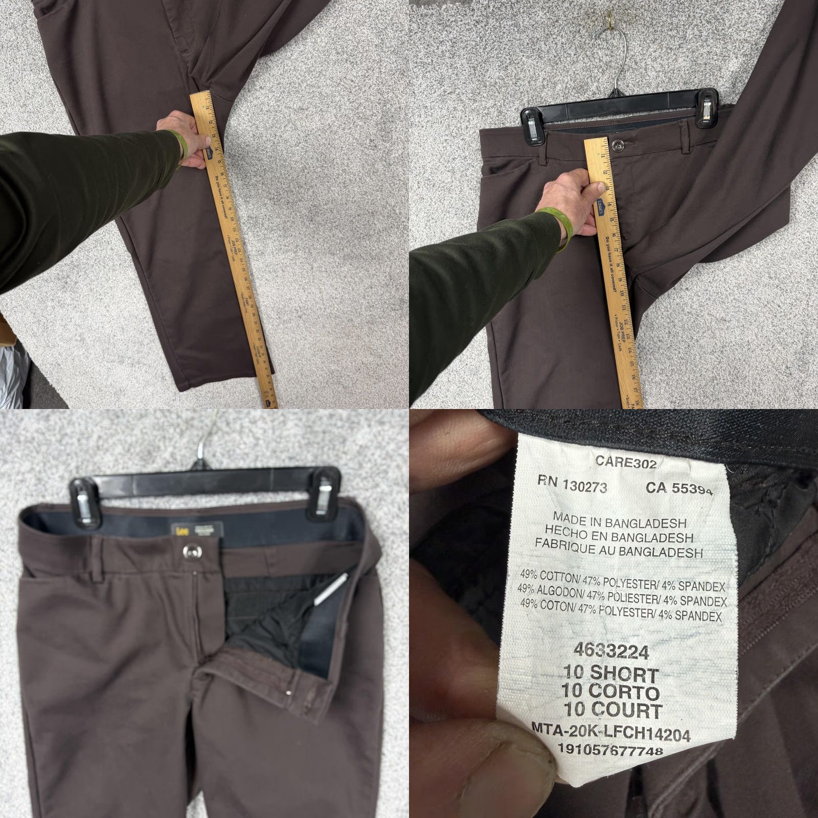 Lee Lee Flex Motion Trouser Pants Womens 10 Short Lot 2 Black Brown Corporate Core Size 32" / US 10 / IT 46 - 10 Thumbnail