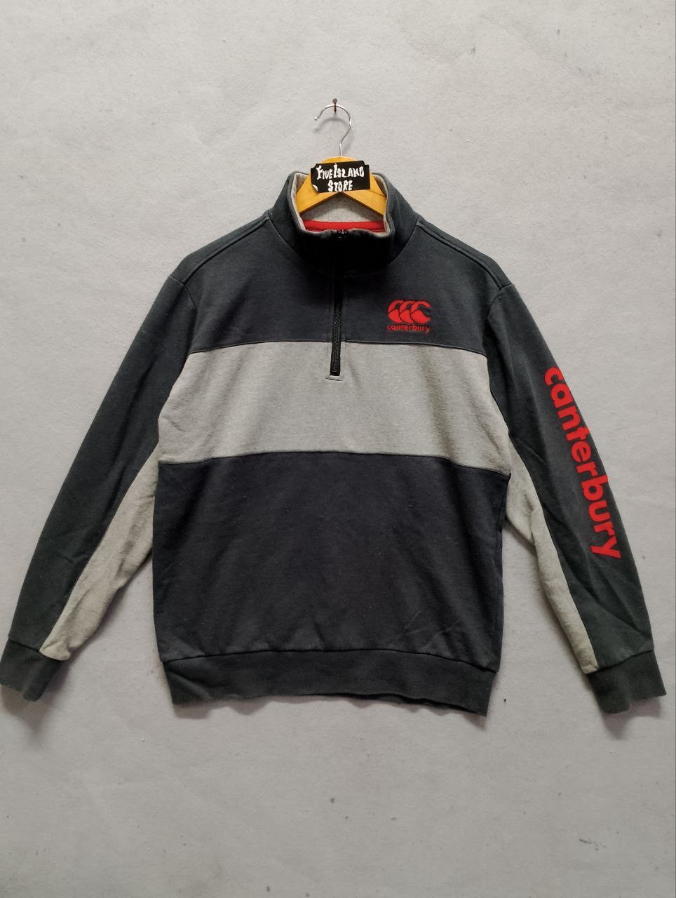 Canterbury of New Zealand Vintage Canterbury Half Zip Sweatshirt Rugby Sportswear Size US L / EU 52-54 / 3 - 1 Thumbnail