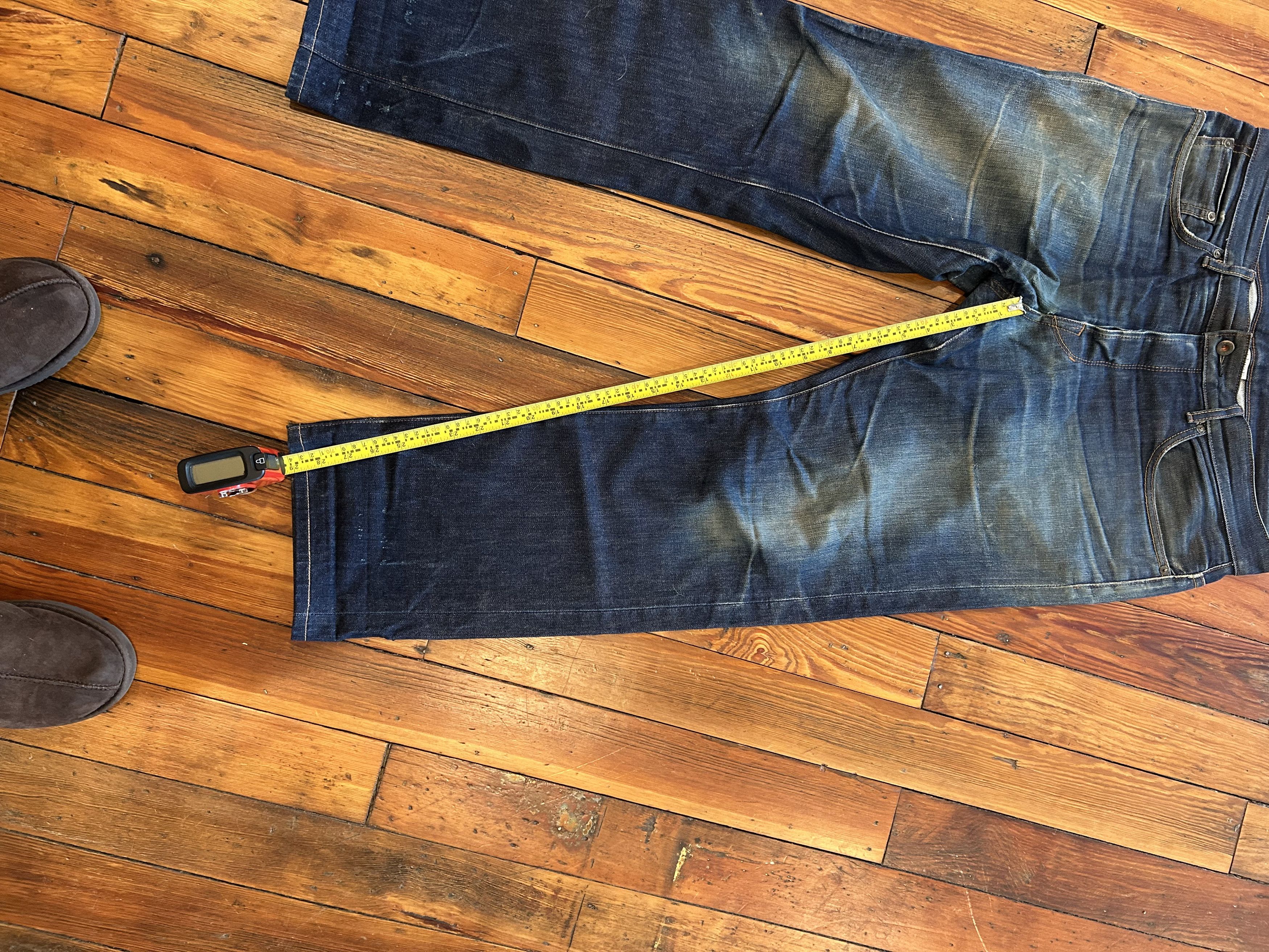 Railcar Fine Goods Railcar Straight Leg Raw Selvedge Denim Jeans Size US 35 - 7 Thumbnail