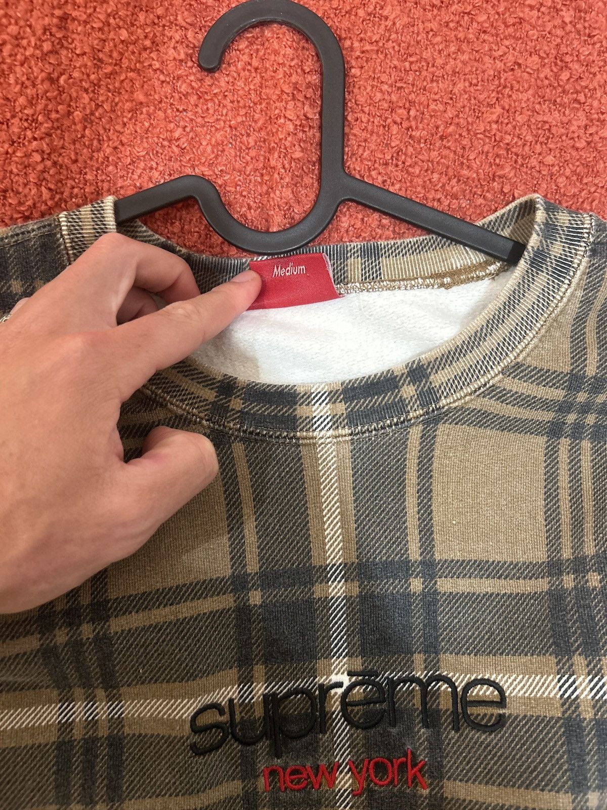 Supreme Supreme plaid crewneck Size US M / EU 48-50 / 2 - 4 Thumbnail