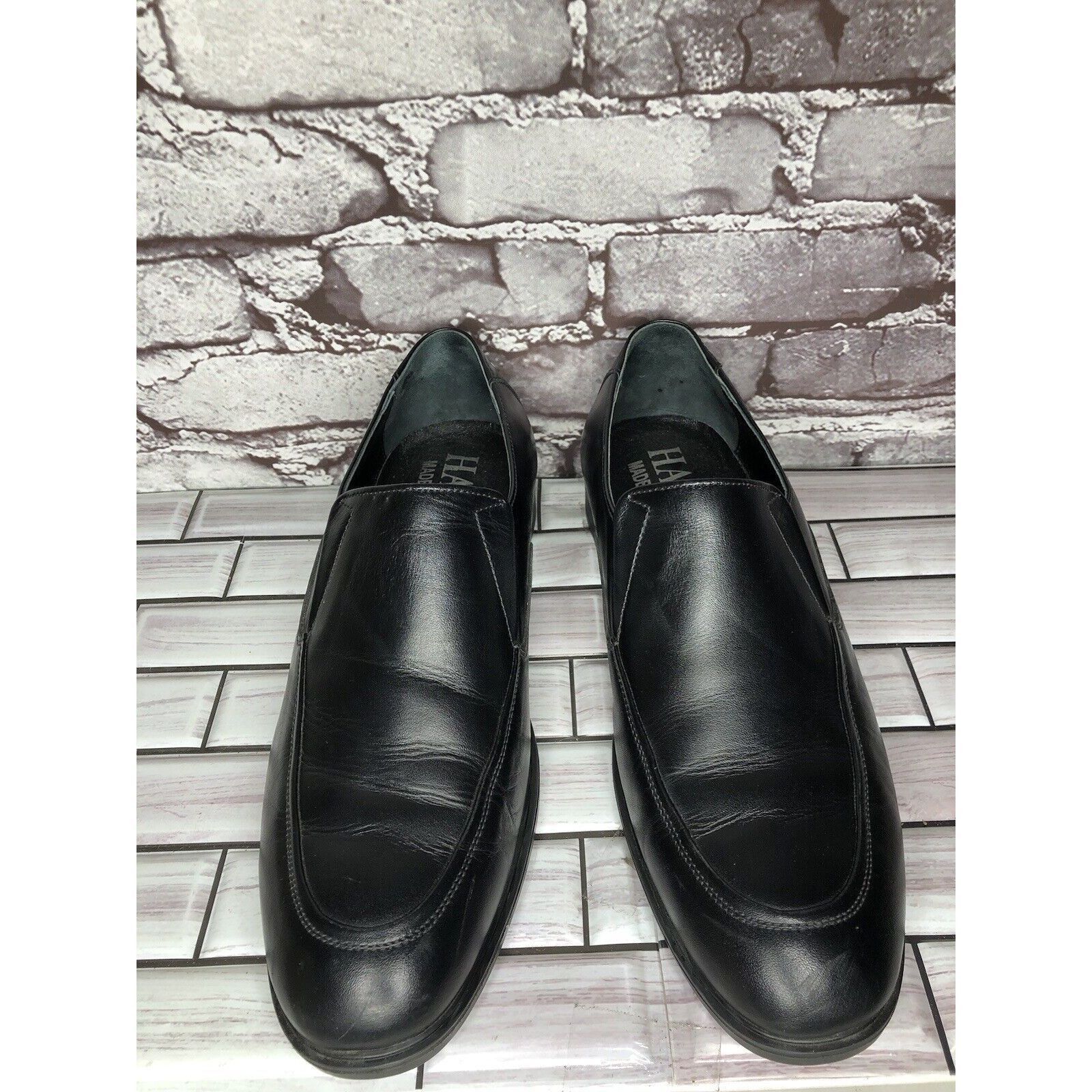 Other HAJJO Black Leather Slip On Casual Dress Loafers Work Shoes Size US 9 / EU 42 - 17 Thumbnail