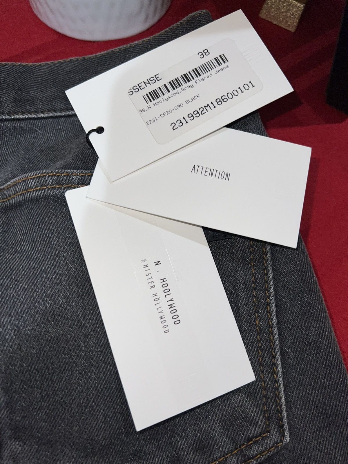 N.Hoolywood N.Hoolywood Grey Flare Jeans Size US 30 / EU 46 - 6 Thumbnail