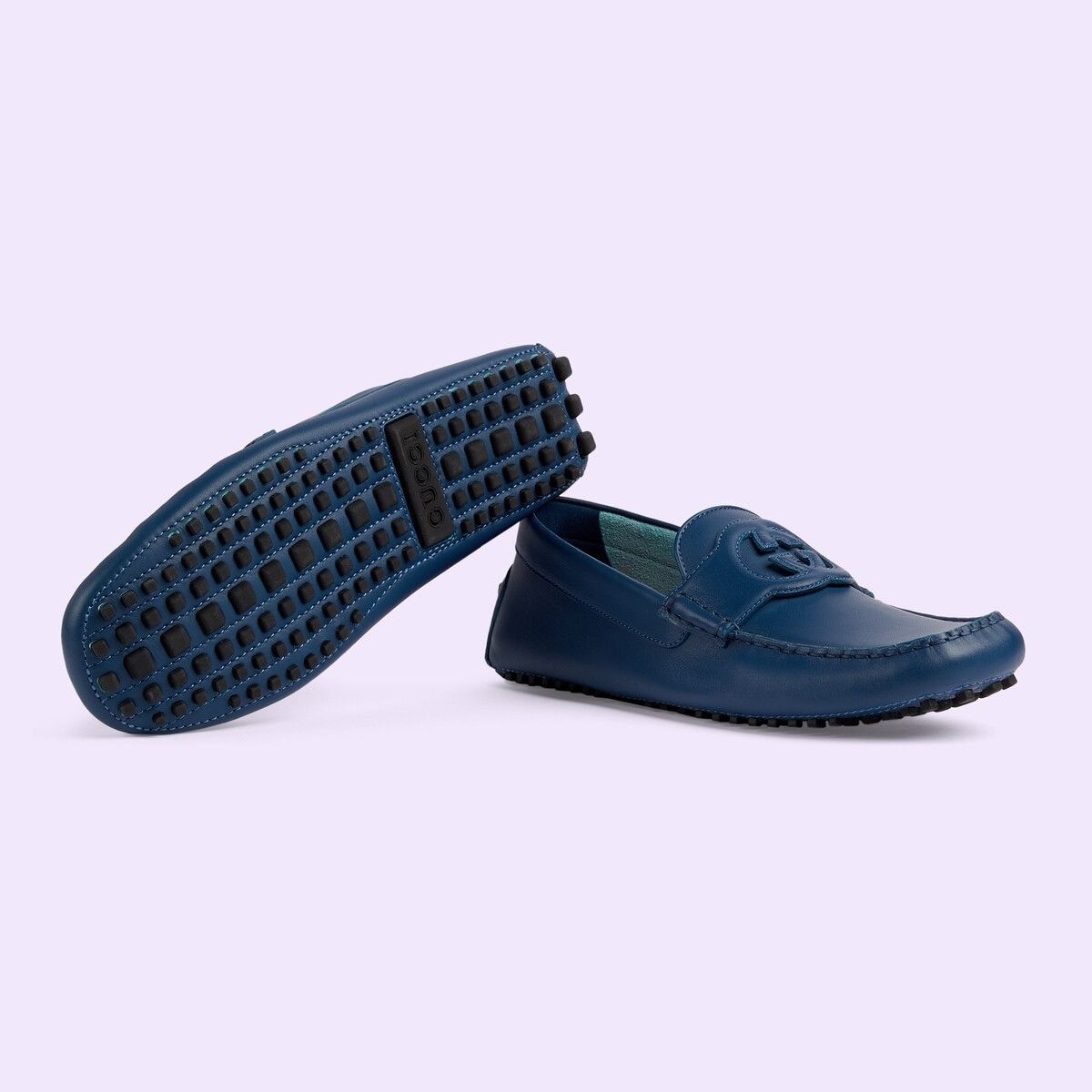 Gucci o1s1wg111025 Moccasin Leather Formal Shoes in Blue Size US 10 / EU 43 - 6 Thumbnail