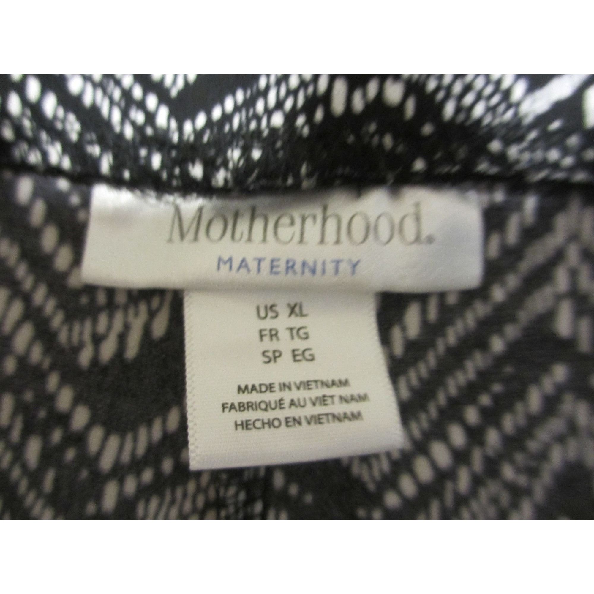 Other Motherhood Maternity Black & White Chevron Print Elastic Wai Size 40" / US 18 - 5 Thumbnail