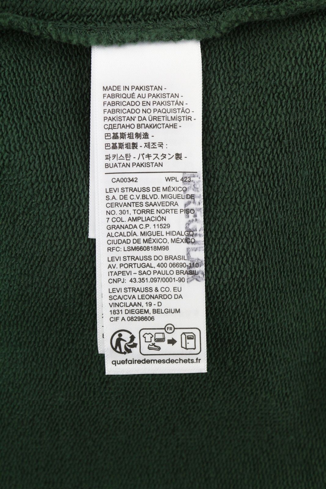 Levi's RELAXED FIT XL Green Crew Neck Logo Pullover 87108 Size US XL / EU 56 / 4 - 7 Thumbnail