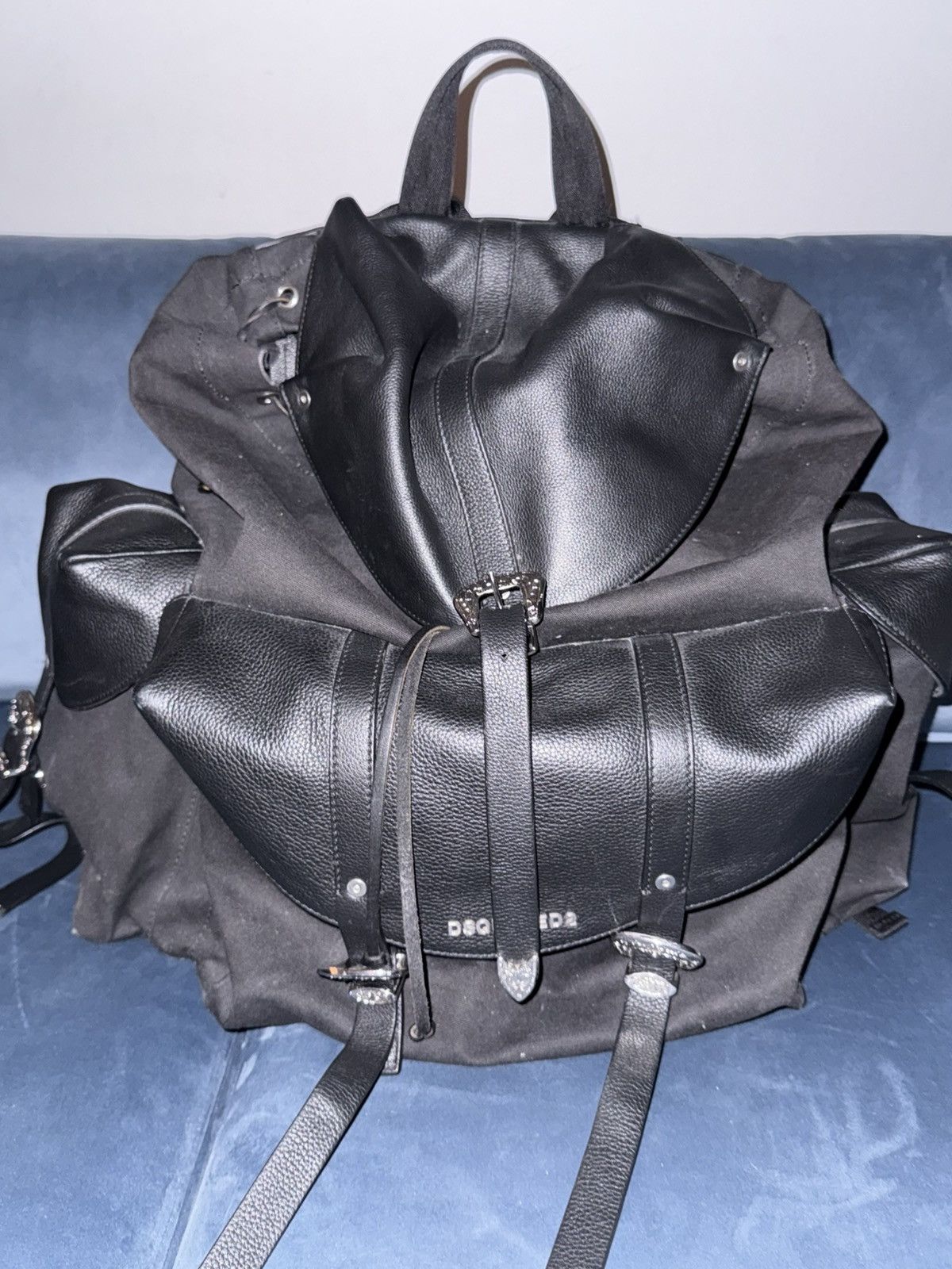 Dsquared2 Amazing Western Leather Travel Bag Backpack Size ONE SIZE - 12 Thumbnail