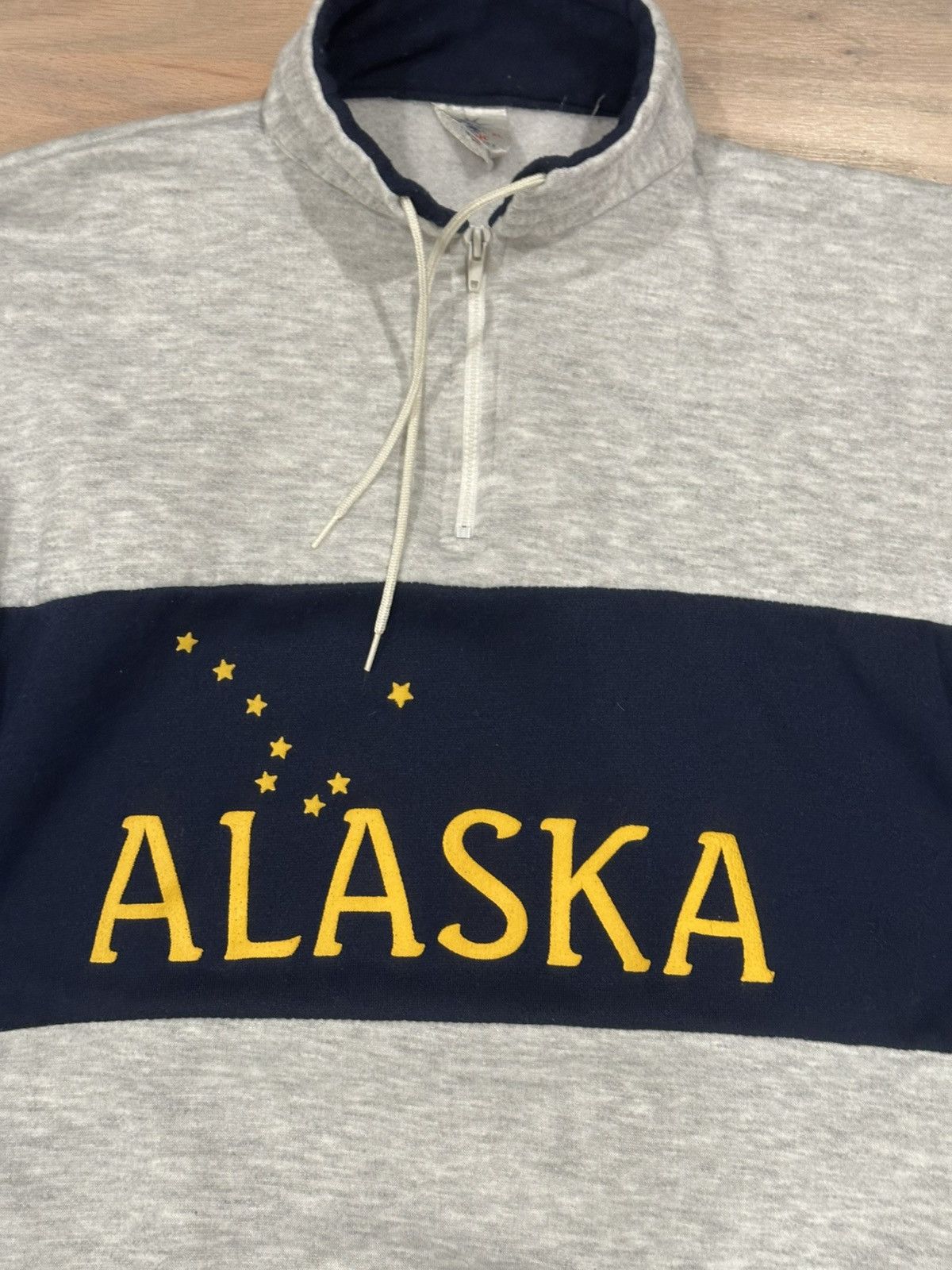 Vintage Vintage Alaska Quarter Zip Puff Print Crewneck XL Size US XL / EU 56 / 4 - 2 Thumbnail