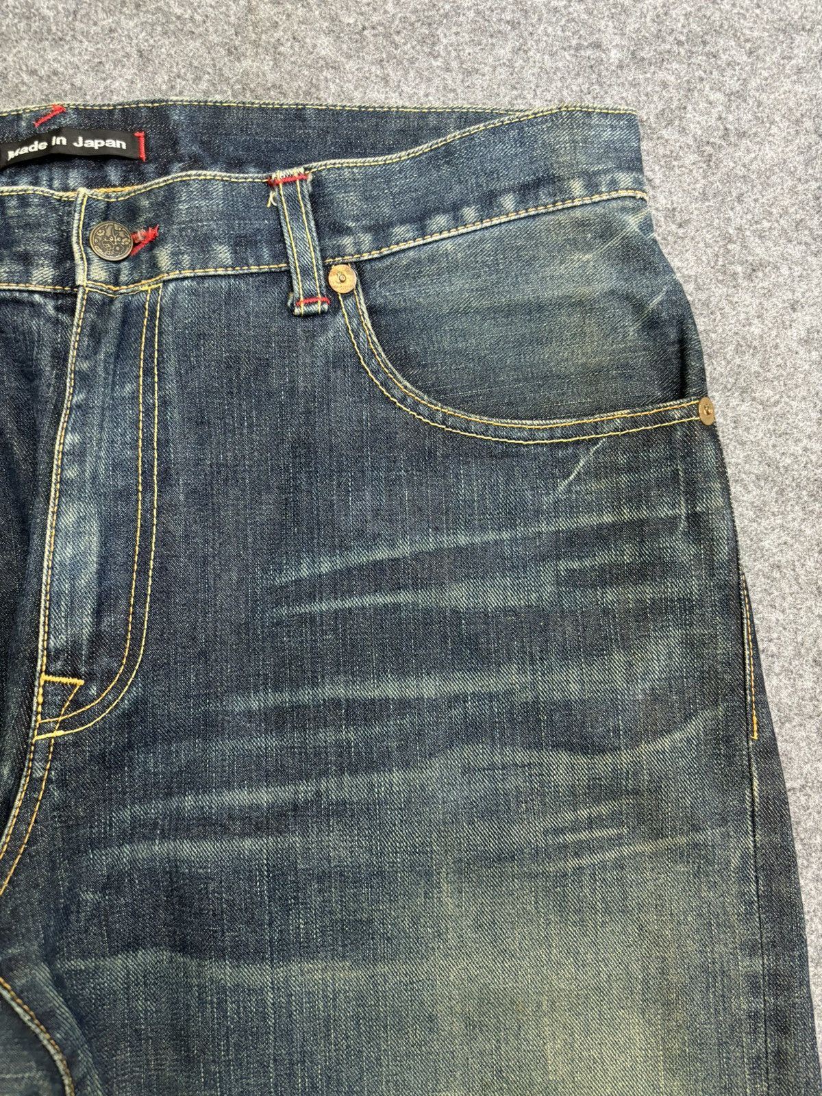 Designer 💥Artisanal💥NaMiNoRiTaTsujin Japanese Designer Denim F554 Size US 37 - 5 Thumbnail