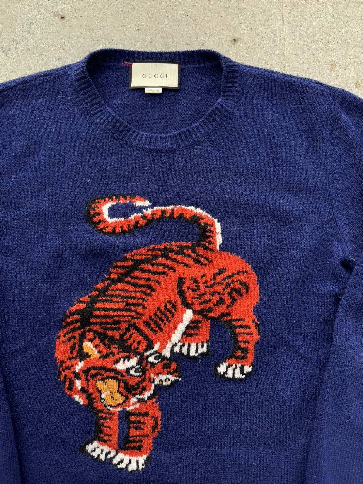 Designer × Gucci *RARE* Gucci bengal tiger knit sweater Size US XL / EU 56 / 4 - 2 Thumbnail