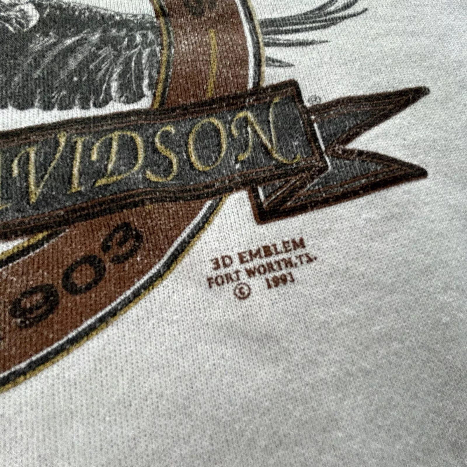 Harley Davidson VTG 1993 Men's Harley Davidson 3D Emblem Faded Size US L / EU 52-54 / 3 - 8 Thumbnail