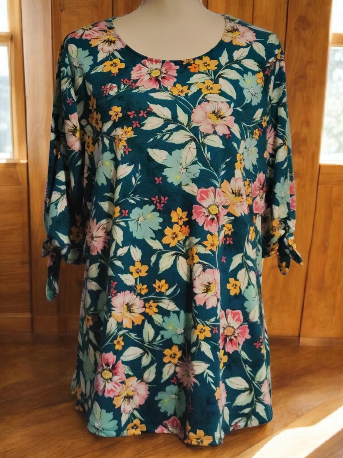 Loop & Weft West Loop XL Floral Print Tunic Top Size XL / US 12-14 / IT 48-50 - 2 Thumbnail