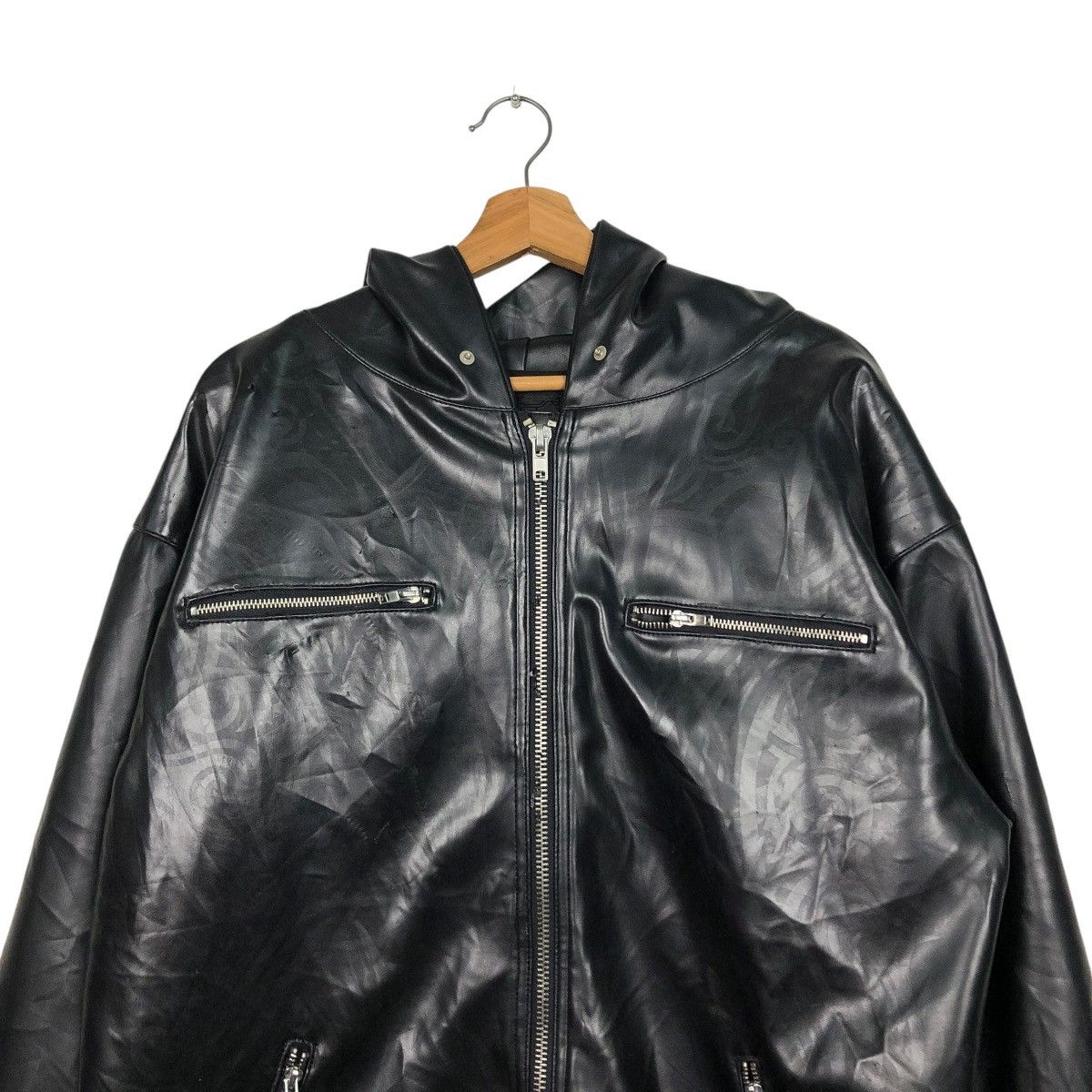 Hysteric Glamour 🔥VINTAGE BIKER LEATHER JACKET HOODIE PEACE MAKER Size US L / EU 52-54 / 3 - 6 Thumbnail