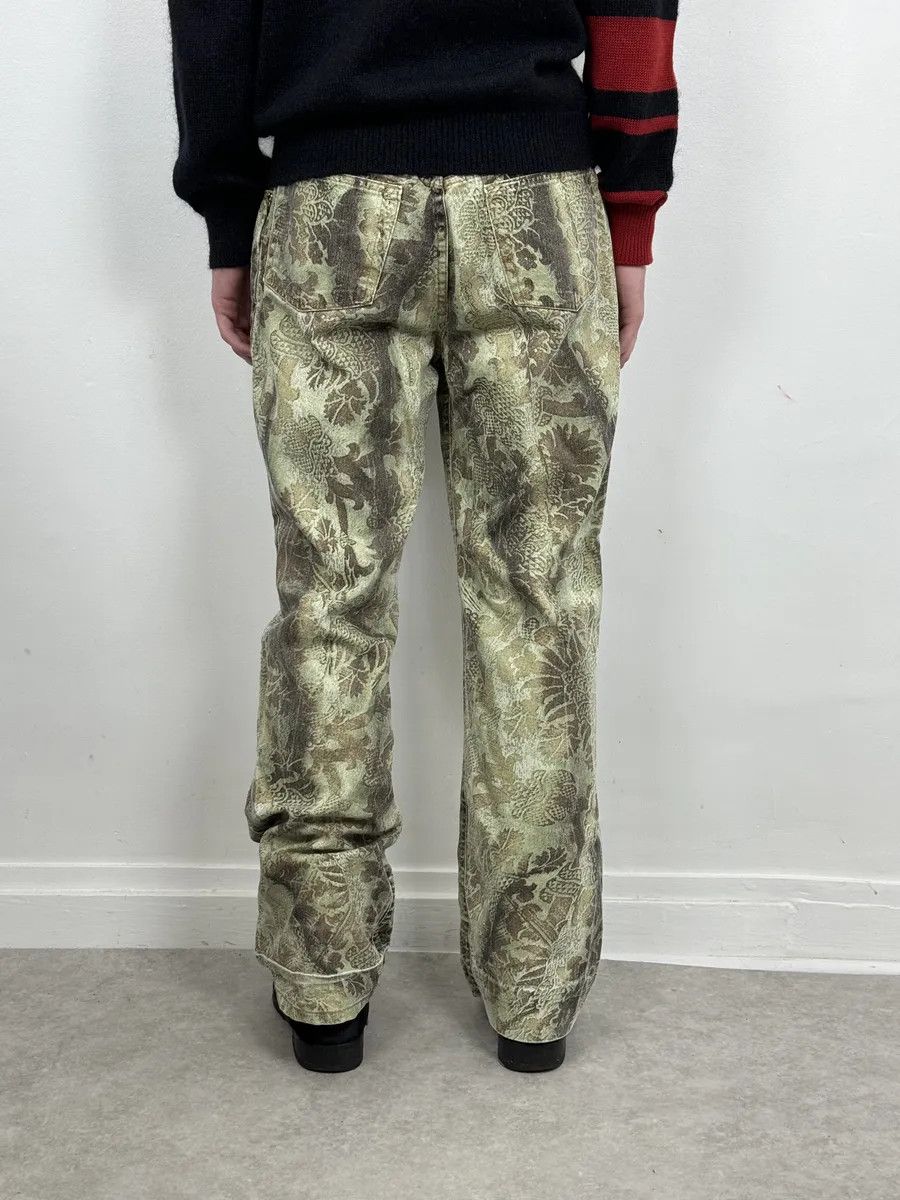 Roberto Cavalli 2000s Roberto Cavalli Mozaic Green Abstract Forest Pants Size US 30 / EU 46 - 5 Thumbnail