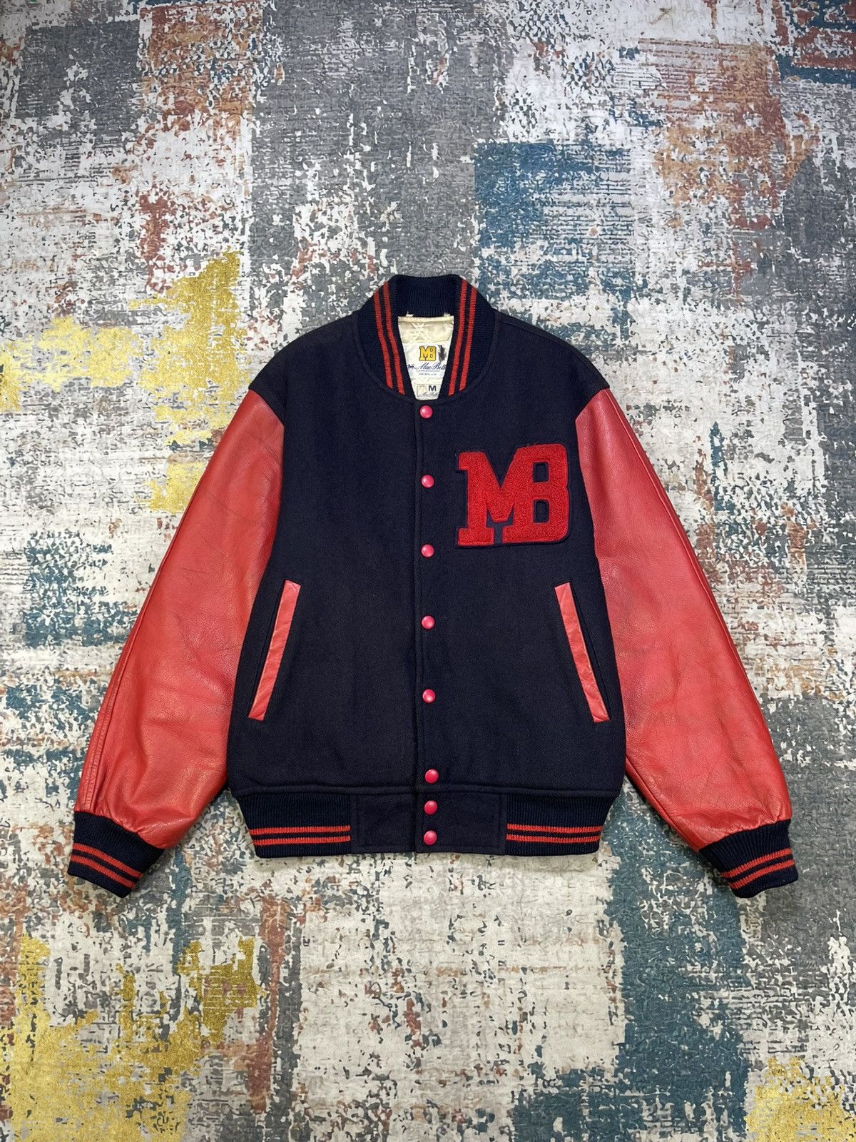 Macbeth Vtg 90s Macbeth Leather Sleeve Patch Logo Varsity Jacket Size US M / EU 48-50 / 2 - 2 Thumbnail