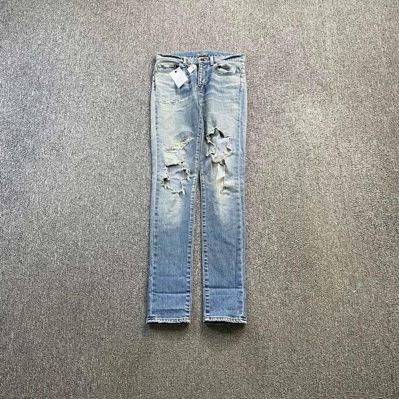 Saint Laurent Paris Saint Laurent Paris Blue Sabotage Jeans 2505-Nextarrow Size US 27 - 1 Thumbnail