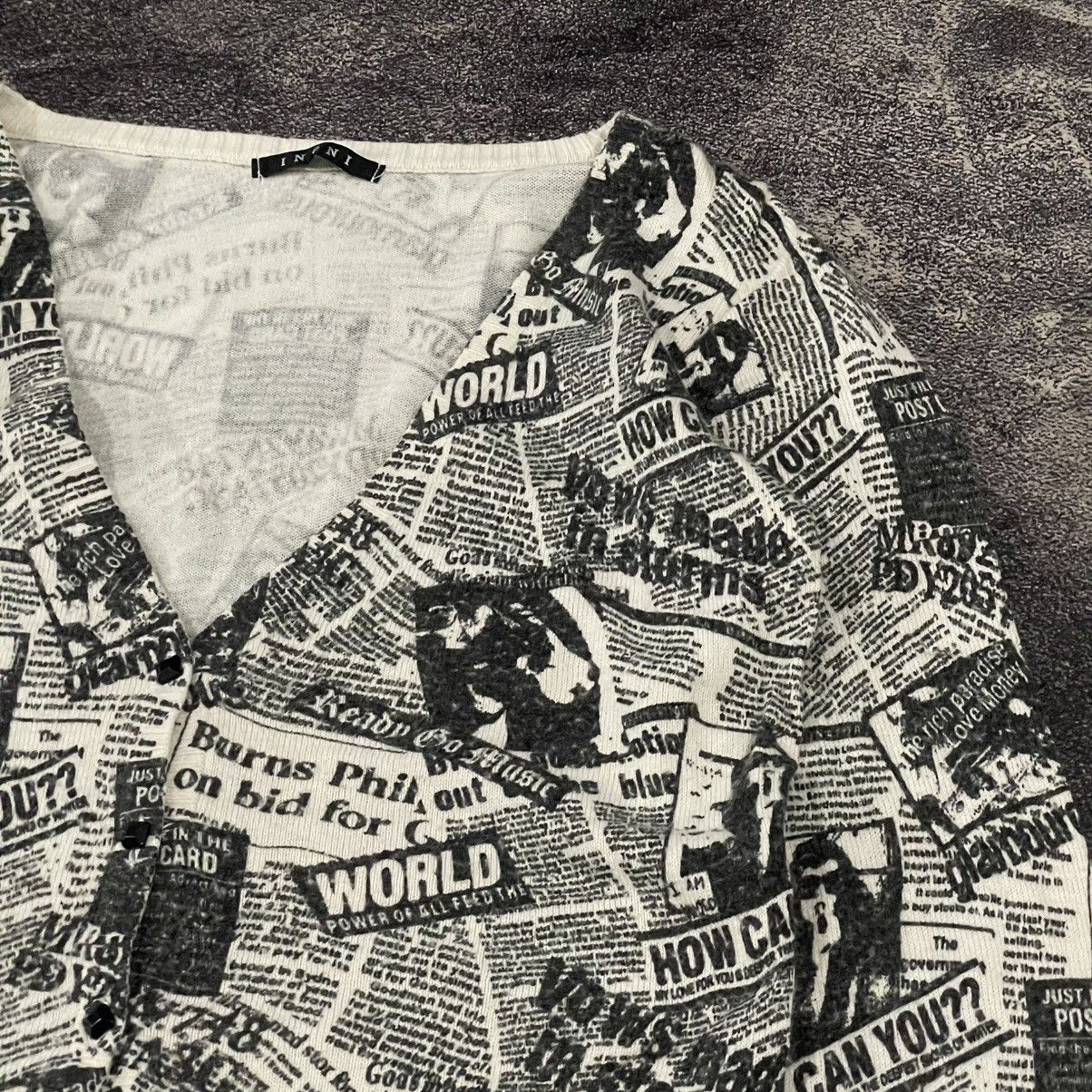 If Six Was Nine × Japanese Brand Ingni cardigan newspaper full print Size US M / EU 48-50 / 2 - 4 Thumbnail