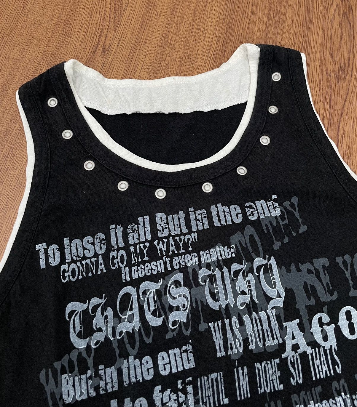 If Six Was Nine × Japanese Brand × Le Grande Bleu (L.G.B.) Words poem punk style Size US L / EU 52-54 / 3 - 2 Thumbnail