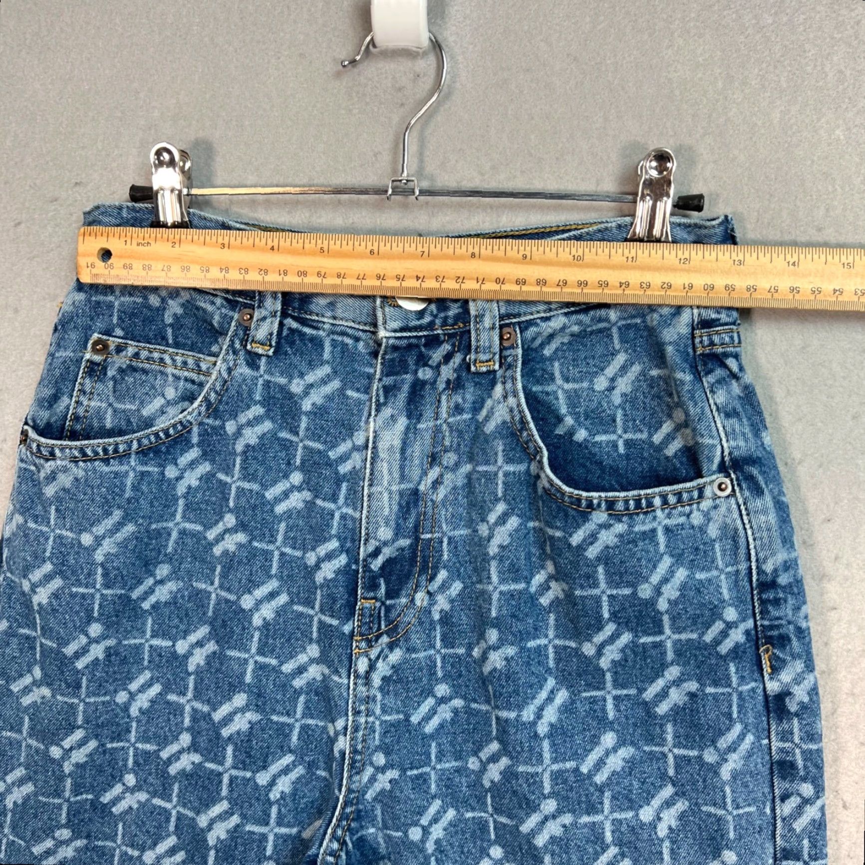 Vintage VINTAGE Iets Frans Women's High-Waisted Straight Leg Denim Jeans Size 26 Blue Cotton 80s 90s Fashion Size 26" / US 2 / IT 38 - 6 Thumbnail