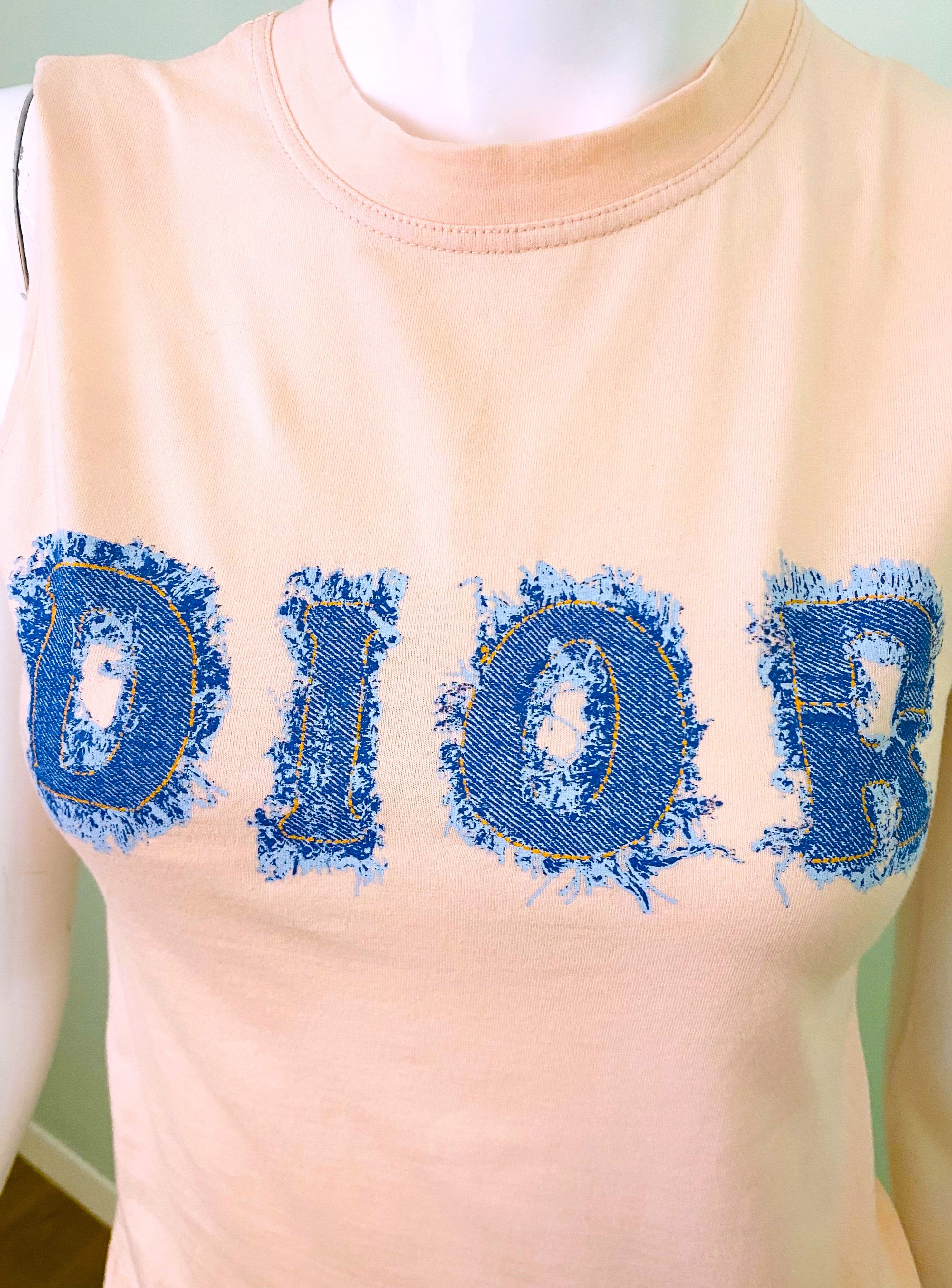 トップス Christian Dior Galliano Tank Top denim CHRISTIAN DIOR DENIM LOGO PATCH SLEEVELESS TANK TOP – RDB