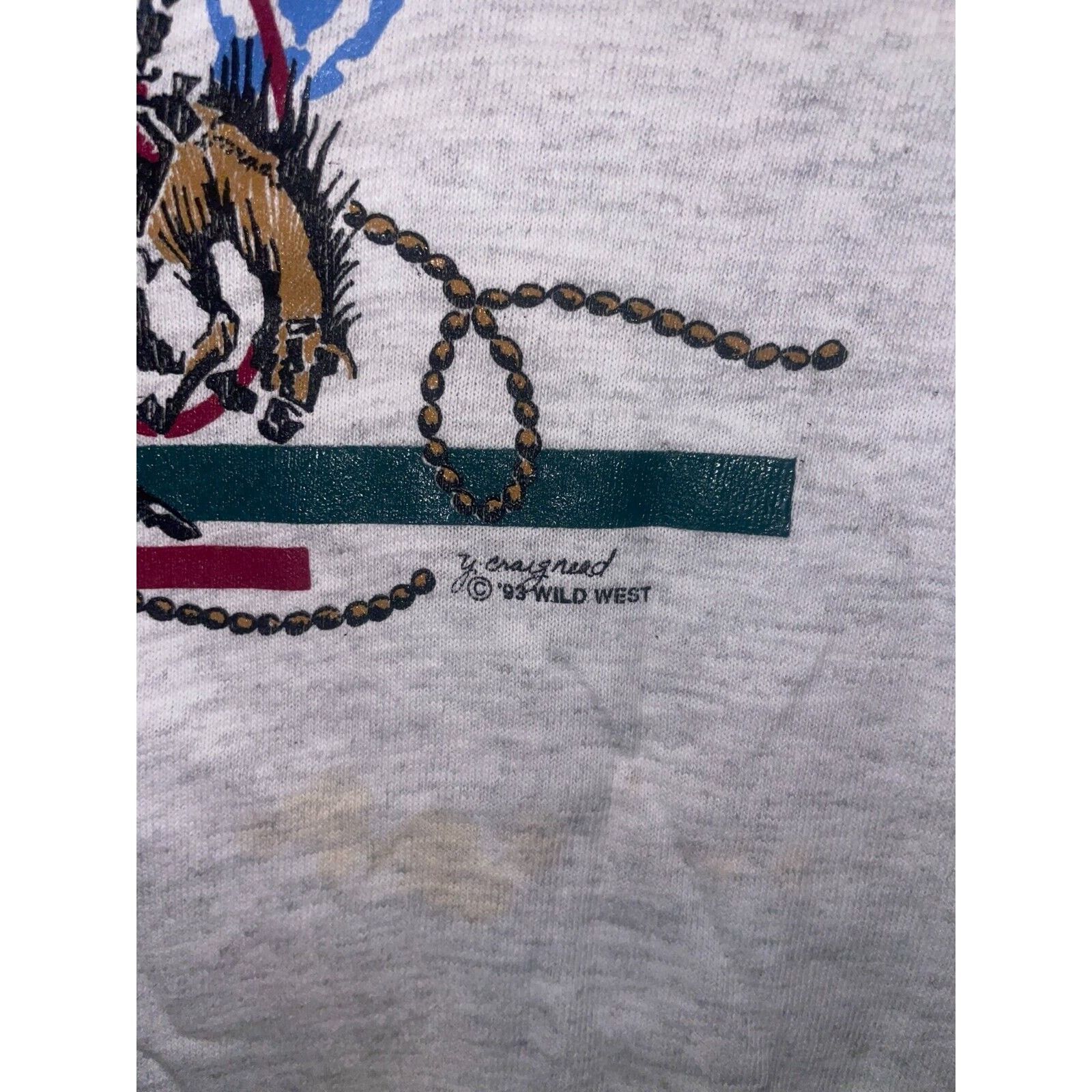 Signal Sport Vintage Branson Shirt Cowboy Mountain Gray 90s Tee VTG L Size US L / EU 52-54 / 3 - 6 Thumbnail