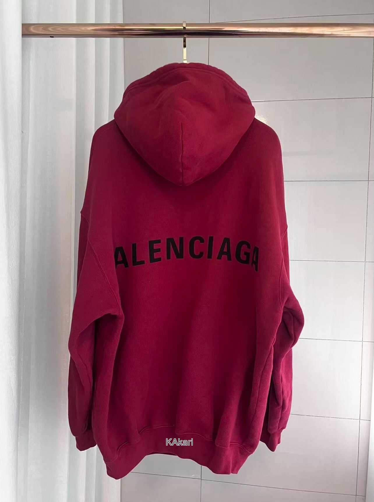 Balenciaga Balenciaga Red Logo Cotton Hoodie Size US M / EU 48-50 / 2 - 2 Thumbnail