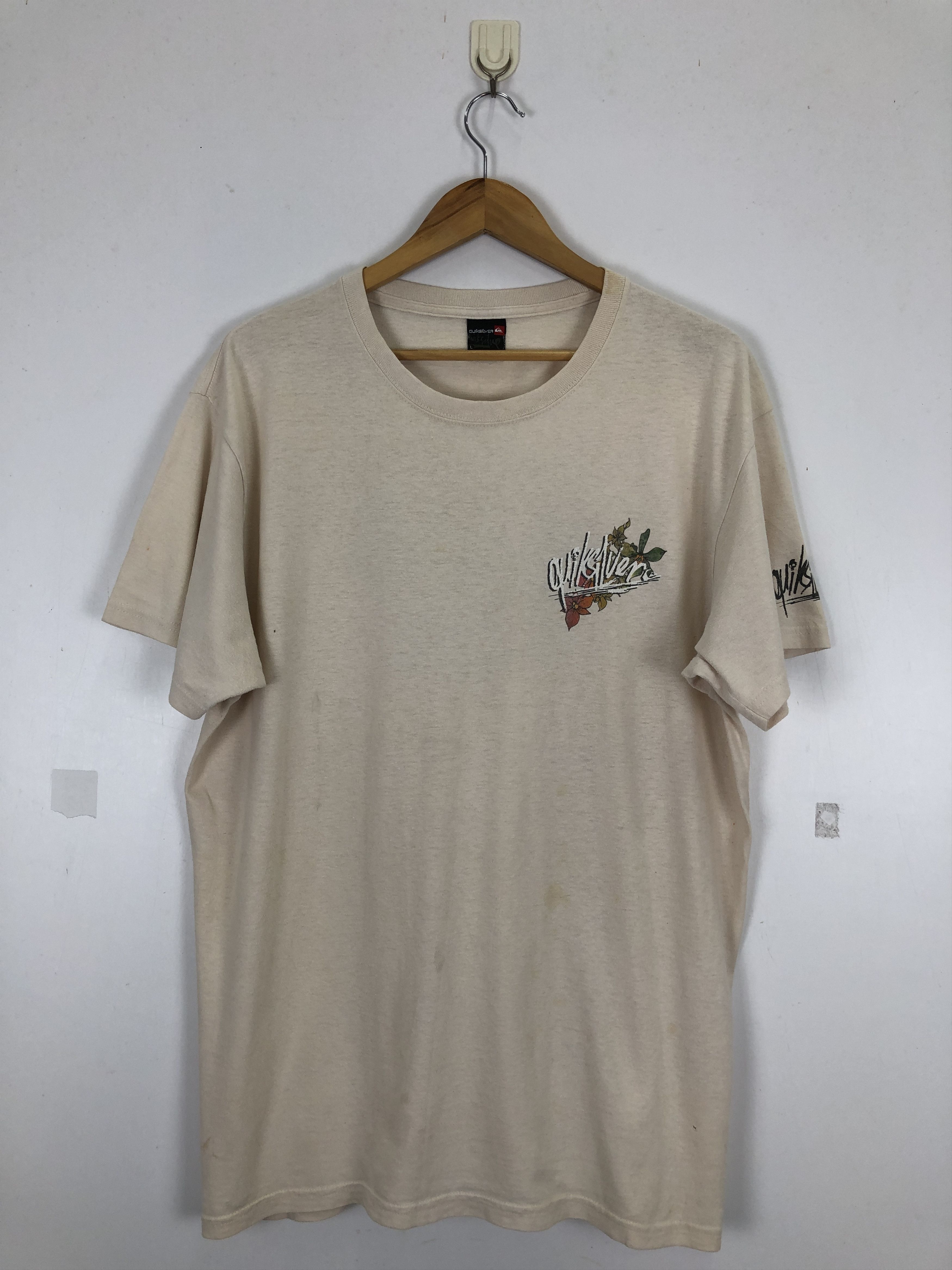 Quiksilver × Vintage Vintage Y2k Quiksilver Surfing Floral Design Tee TA0499 Size US L / EU 52-54 / 3 - 2 Thumbnail