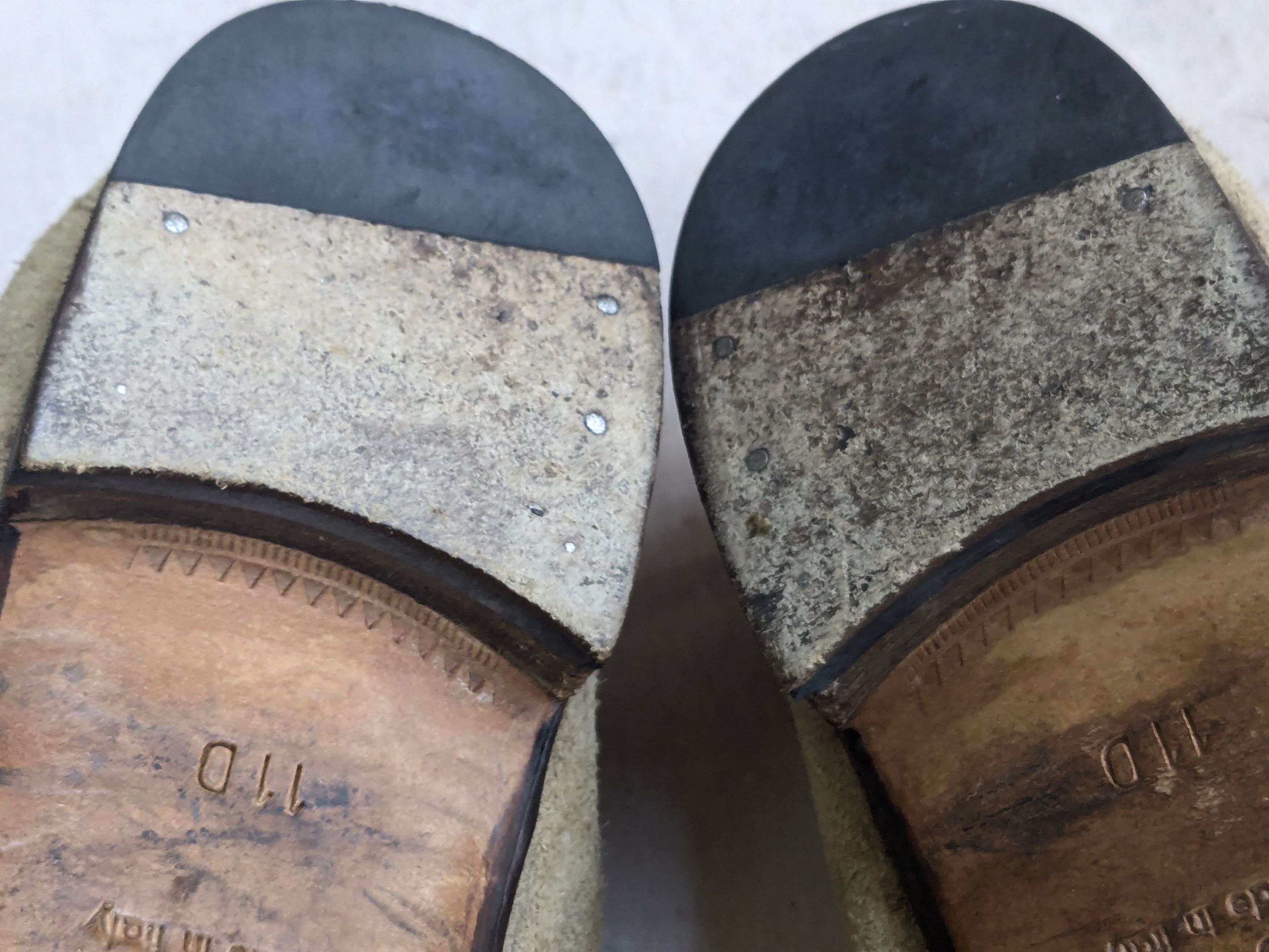 Gucci × Vintage Gucci Horsebit Loafers Beige 11 D Slip Ons Suede Size US 11 / EU 44 - 17 Thumbnail
