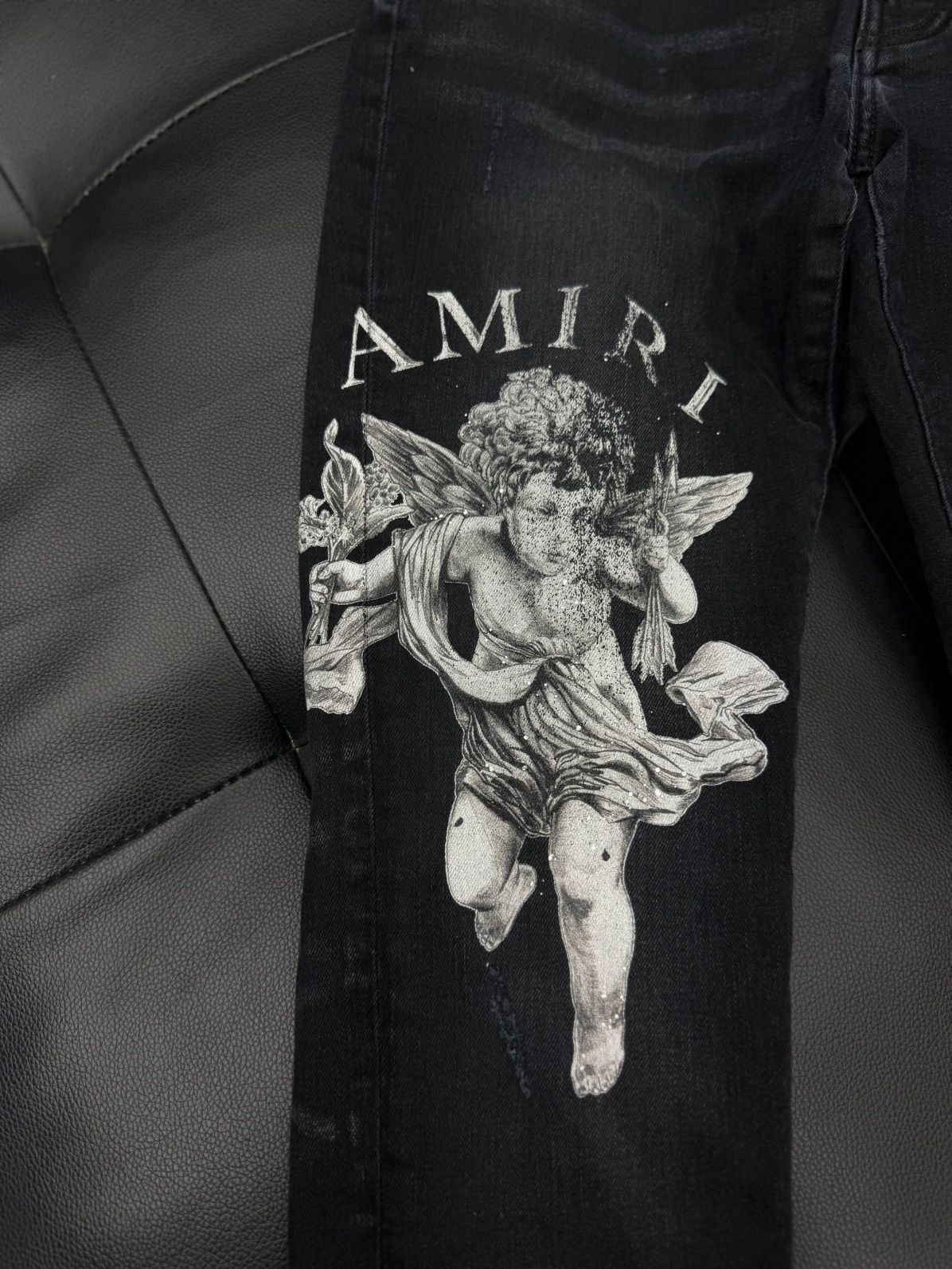 Amiri Amiri Skinny Jeans Angel Leg Logo RARE Size 33 Size US 32 / EU 48 - 3 Thumbnail