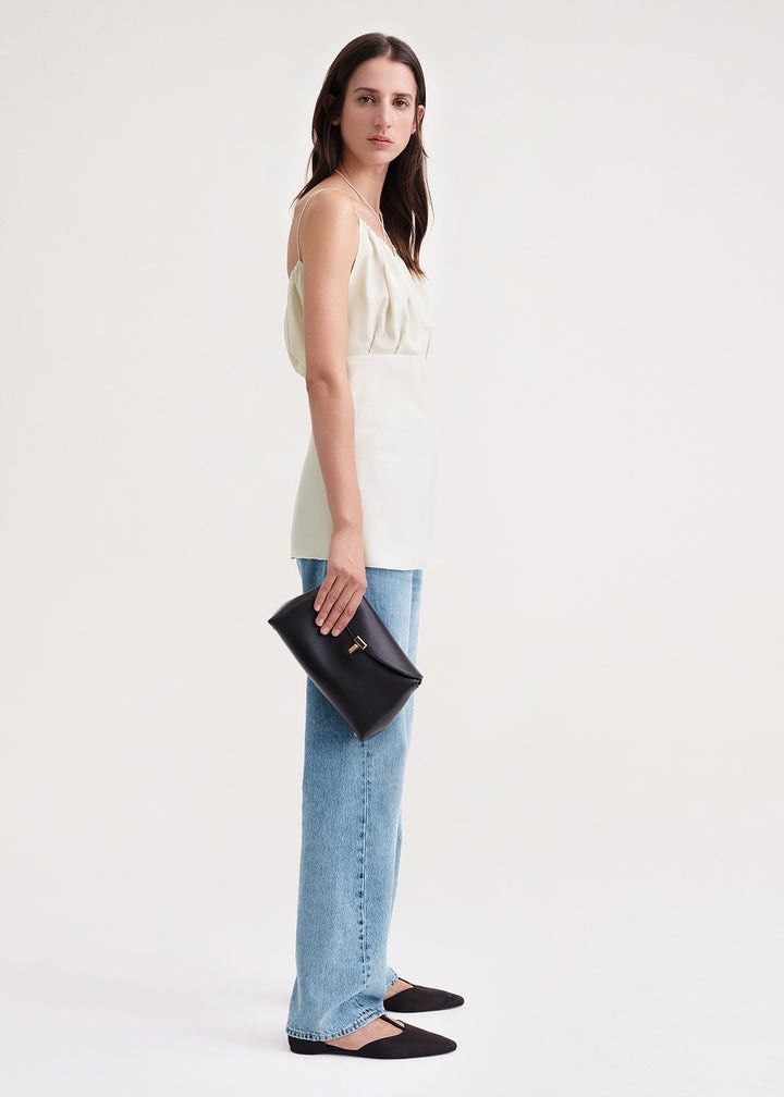 Toteme o1mle0525 Gathered Halterneck Tank Top in Off-White Size S / US 4 / IT 40 - 3 Thumbnail