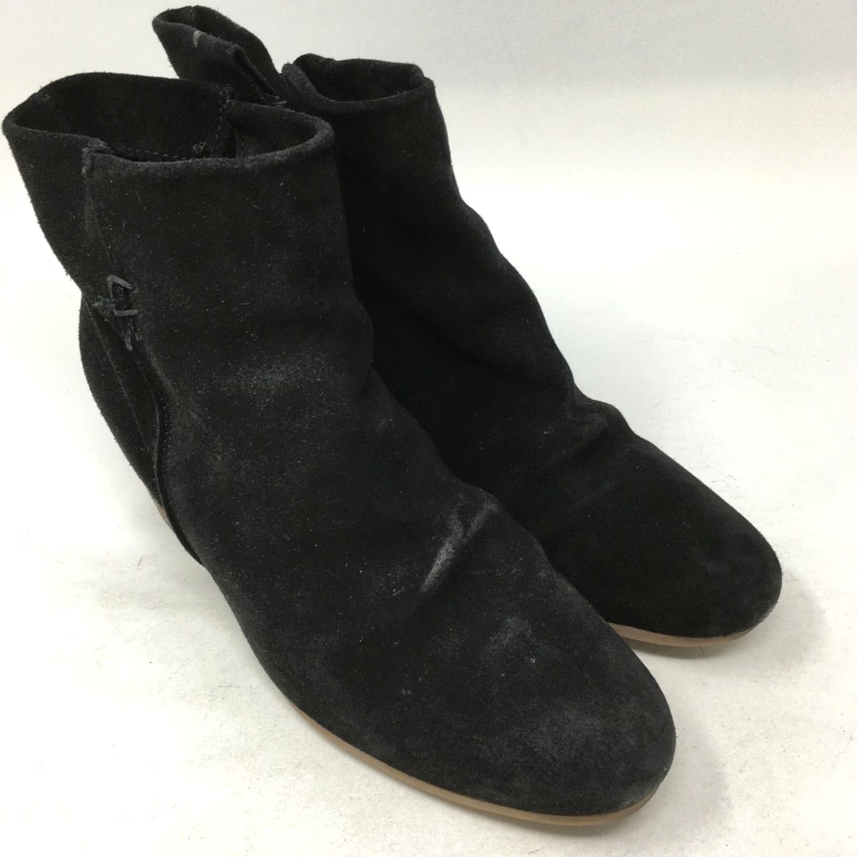 Bata Bata Boots Womens Ankle Booties Black Suede Block Heels Made In Italy 41 EU Size US 11 / IT 41 - 3 Thumbnail