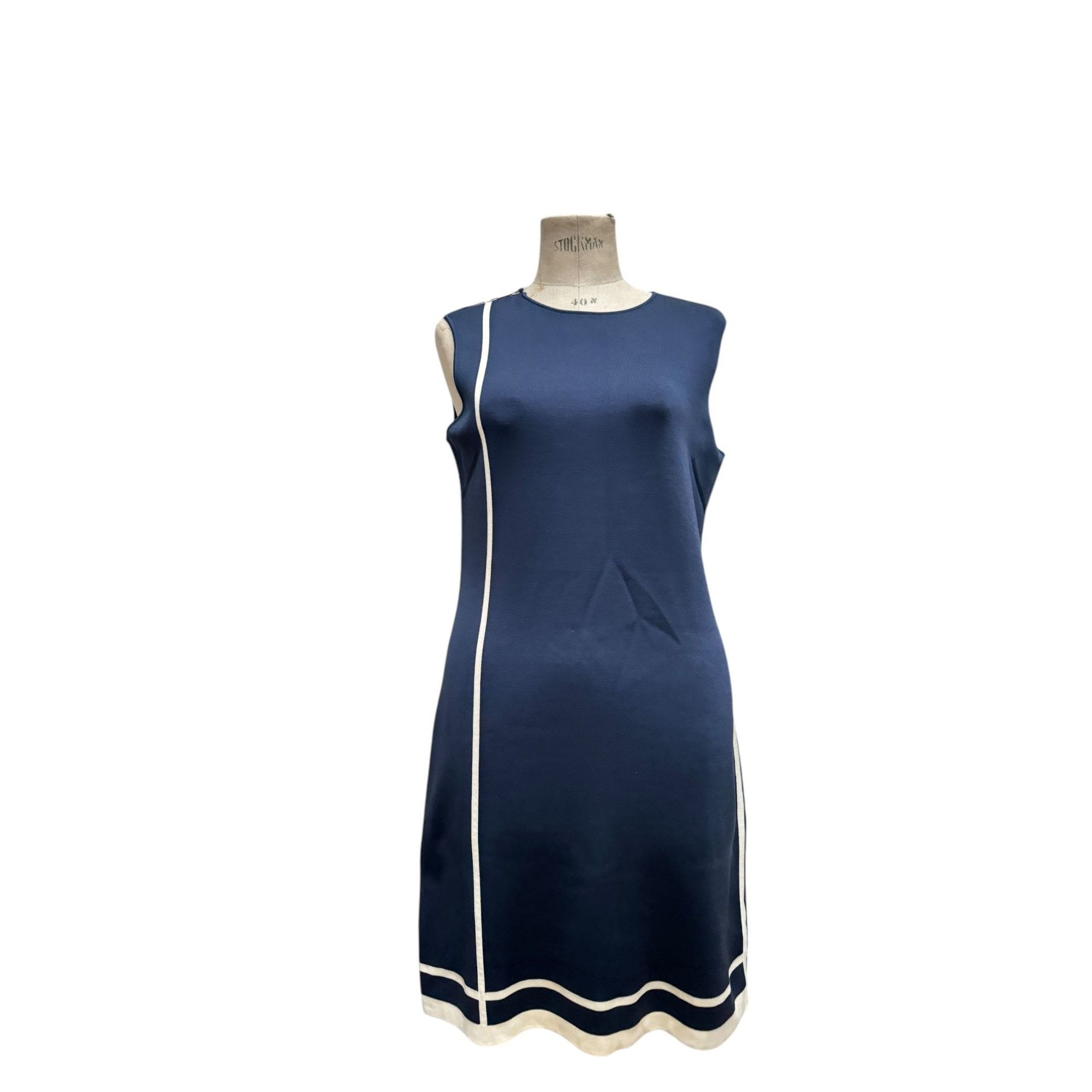 Hermes Navy Silk Dress Size M / US 6-8 / IT 42-44 - 1 Thumbnail