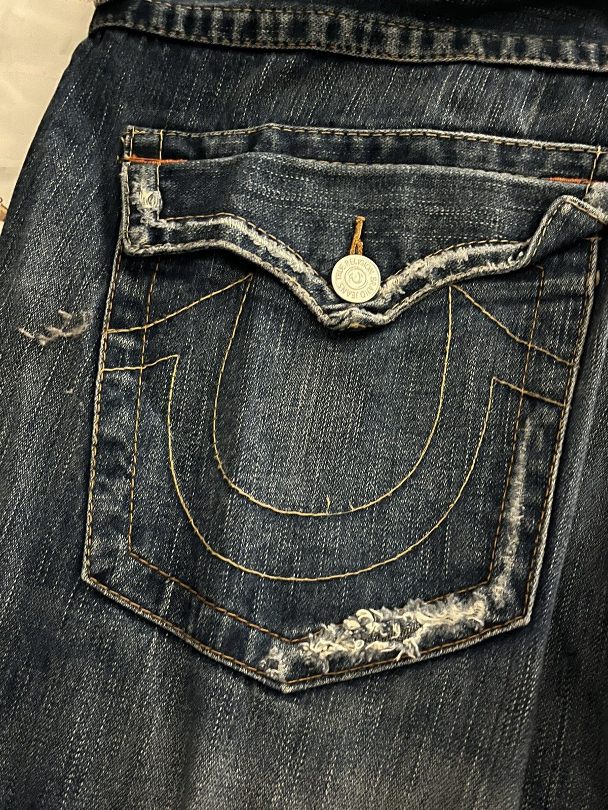 True Religion Vintage „Joey“ Flared Denim Size US 34 / EU 50 - 5 Thumbnail